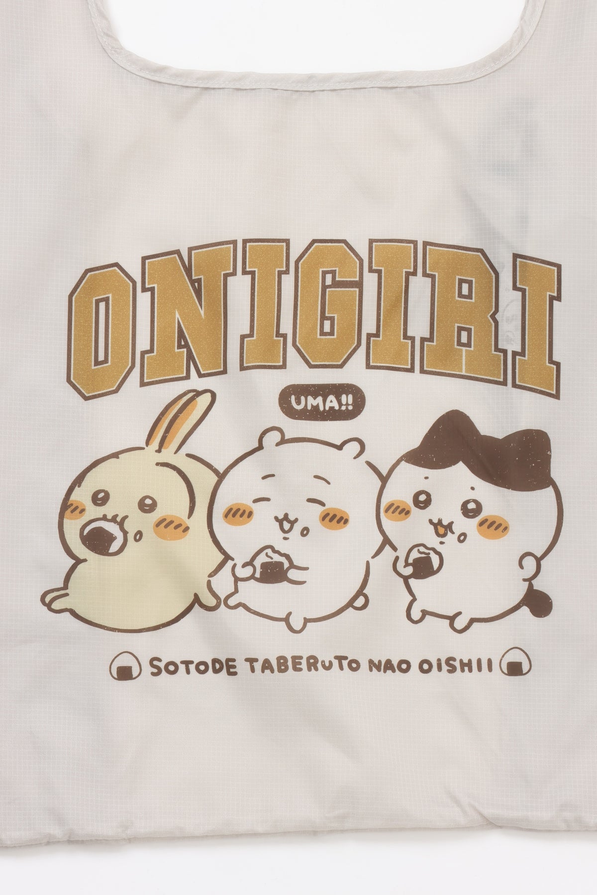 ちいかわ エコバッグ ONIGIRI UMA!! ベージュ ONE