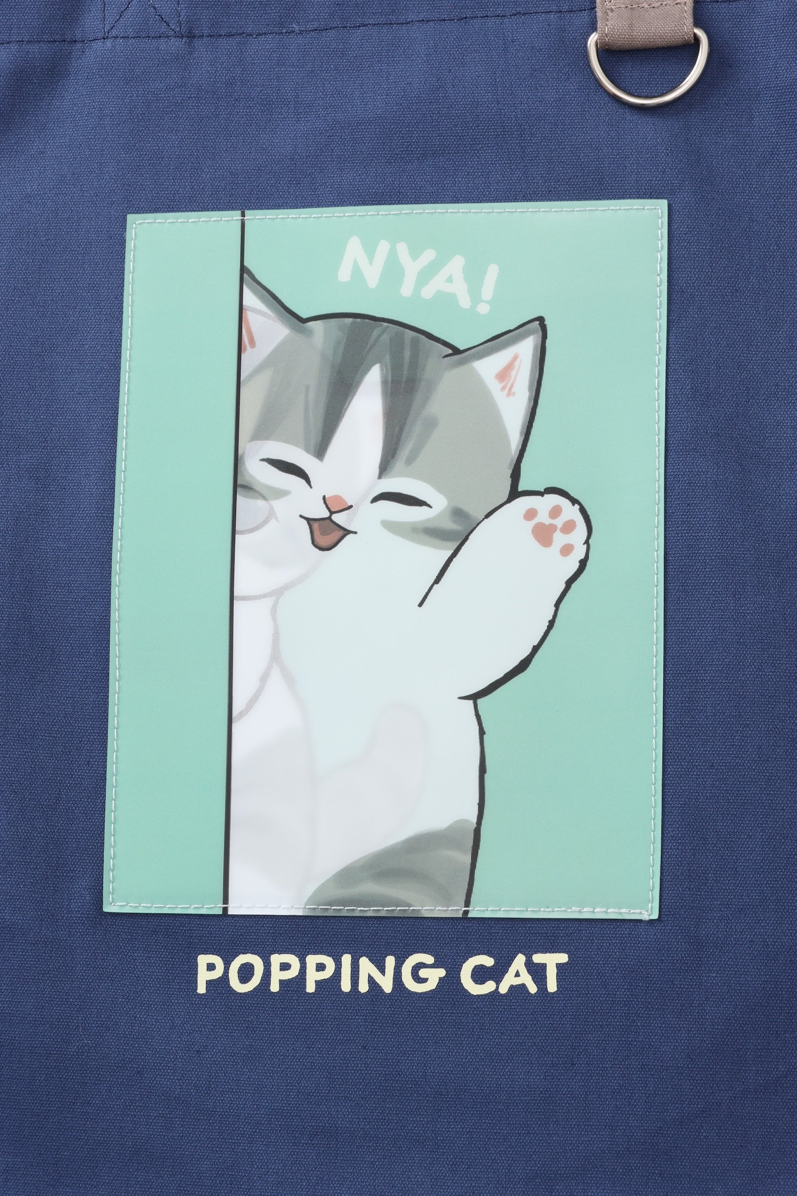 mofusand レンチキュラートートバッグ POPPING CAT ネイビー ONE