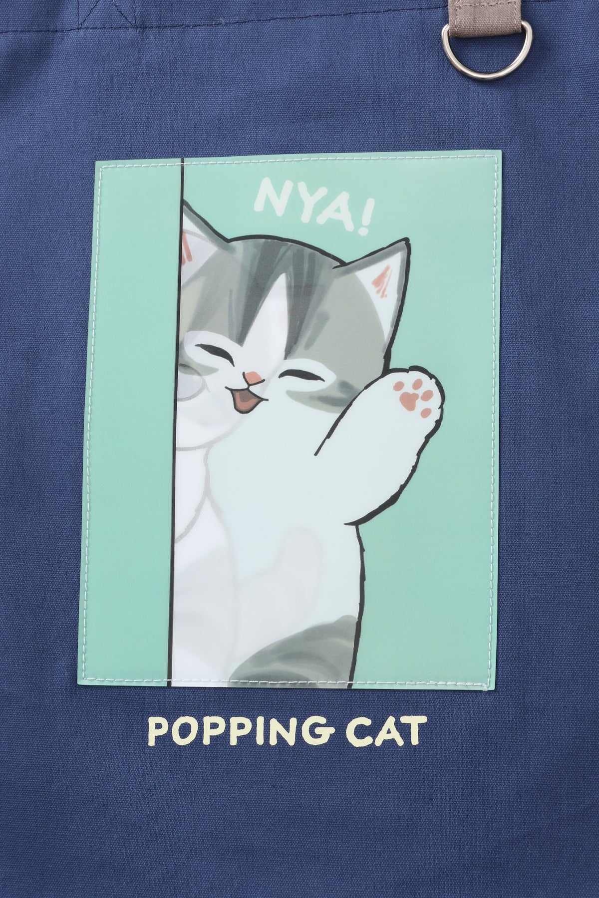 mofusand  レンチキュラートートバッグ POPPING CAT ネイビー ONE
