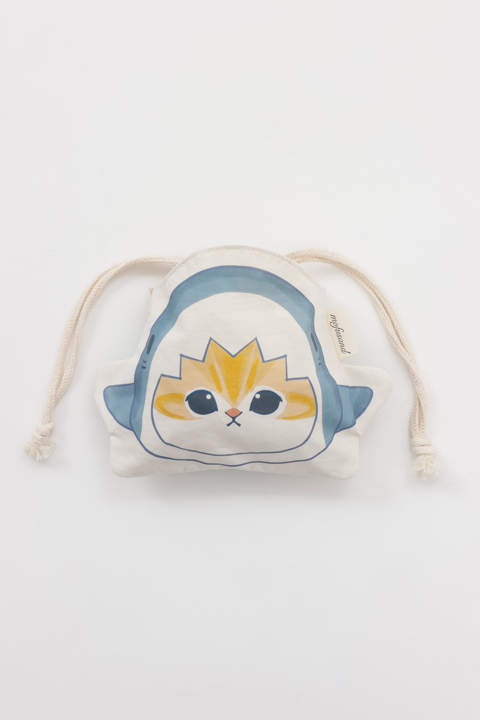 mofusand ダイカット巾着 サメにゃん ナチュラル