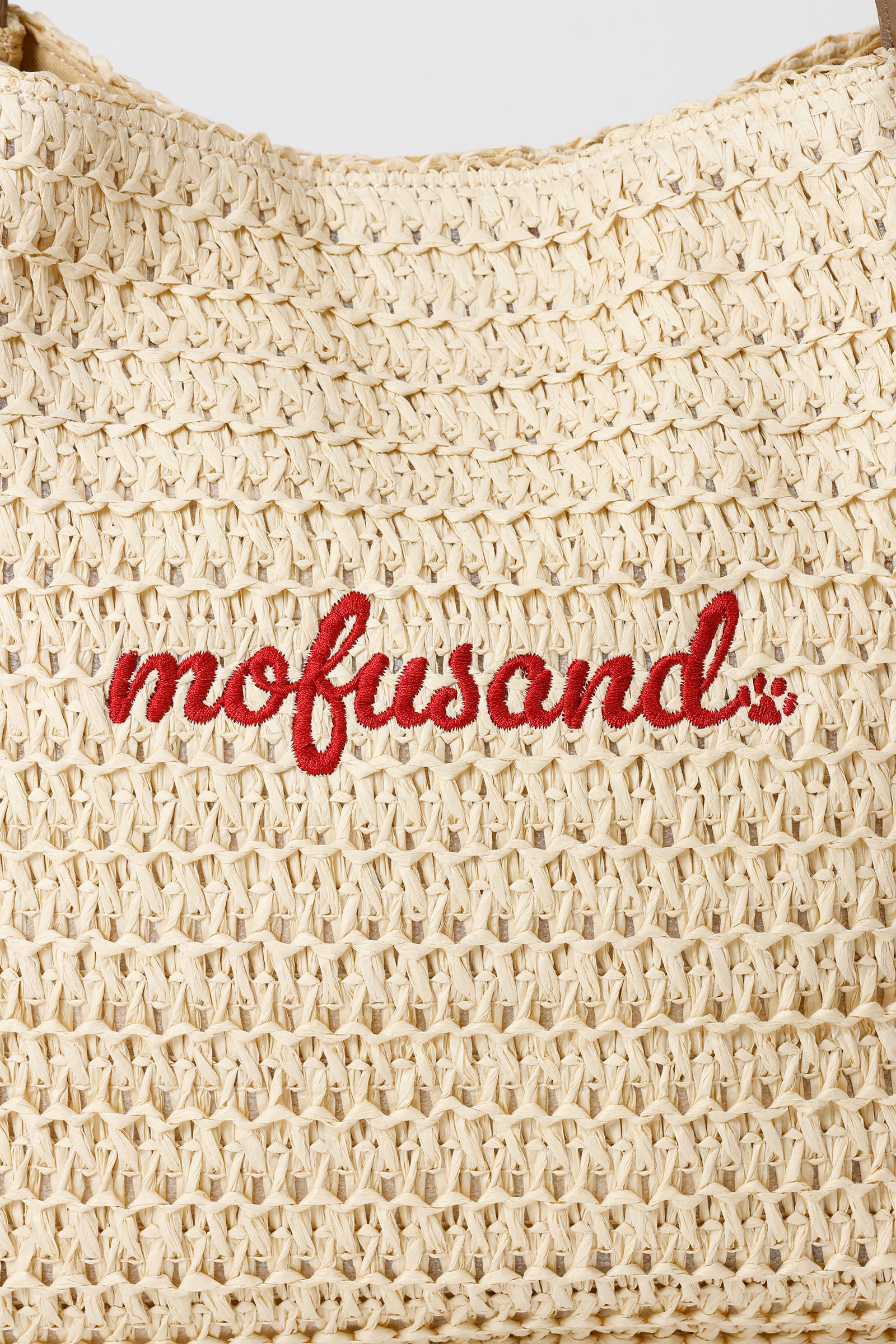 mofusand かごバッグ ストロベリー ナチュラル
