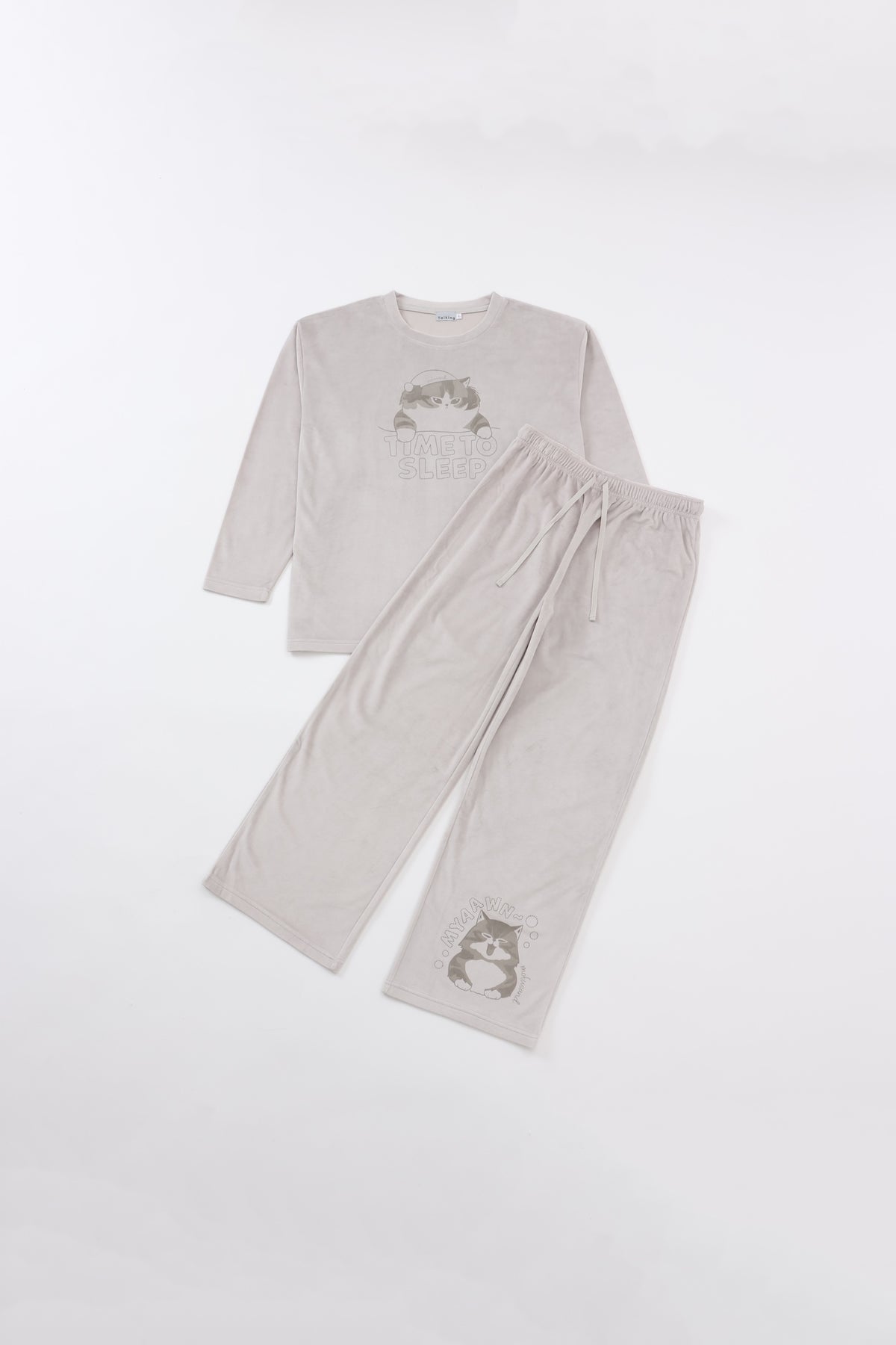 mofusand ルームウェアセットアップ TIME TO SLEEP グレー