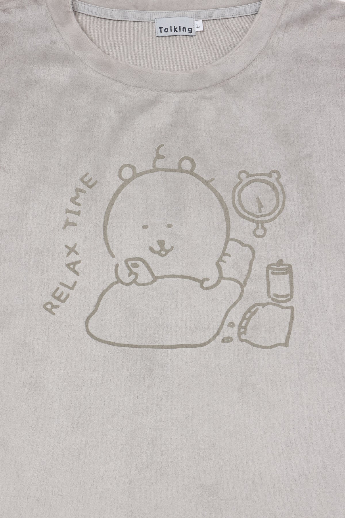ナガノキャラクターズ ルームウェアセットアップ RELAX TIME グレー