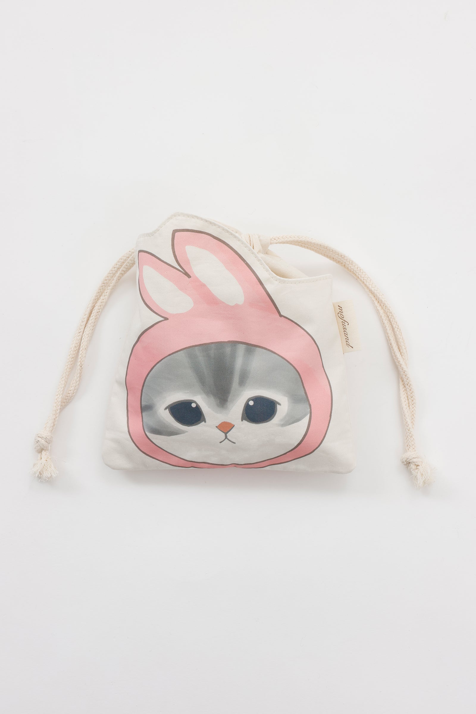 mofusand ダイカット巾着 うさにゃん ナチュラル
