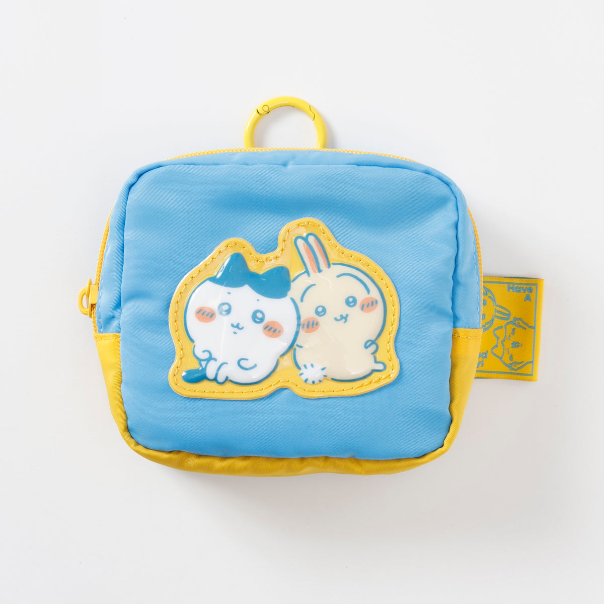 ちいかわ ぷっくりアップリケポーチ ハチワレ＆うさぎ ブルー ONE