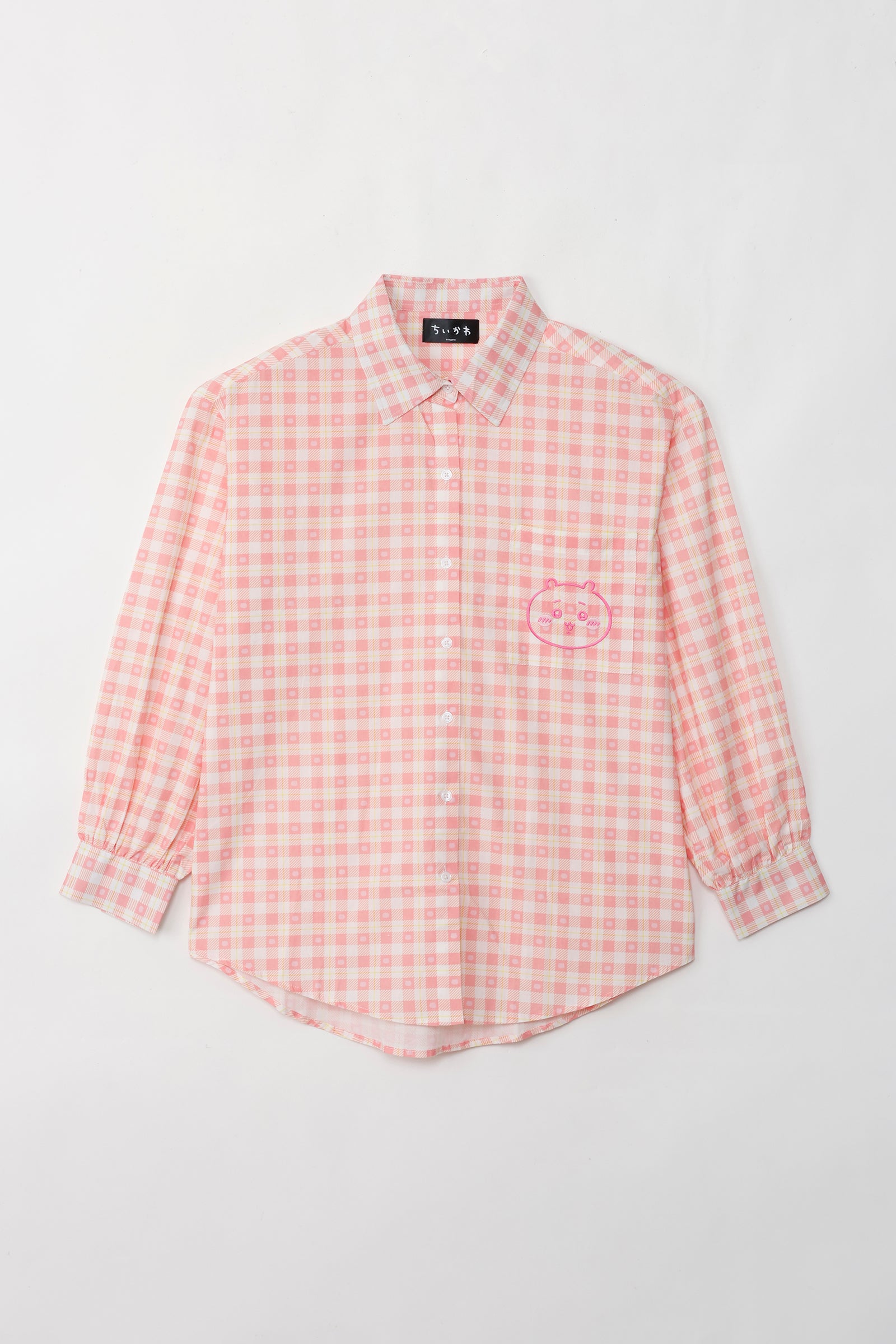 ちいかわ チェックシリーズ シャツ ちいかわ ピンク