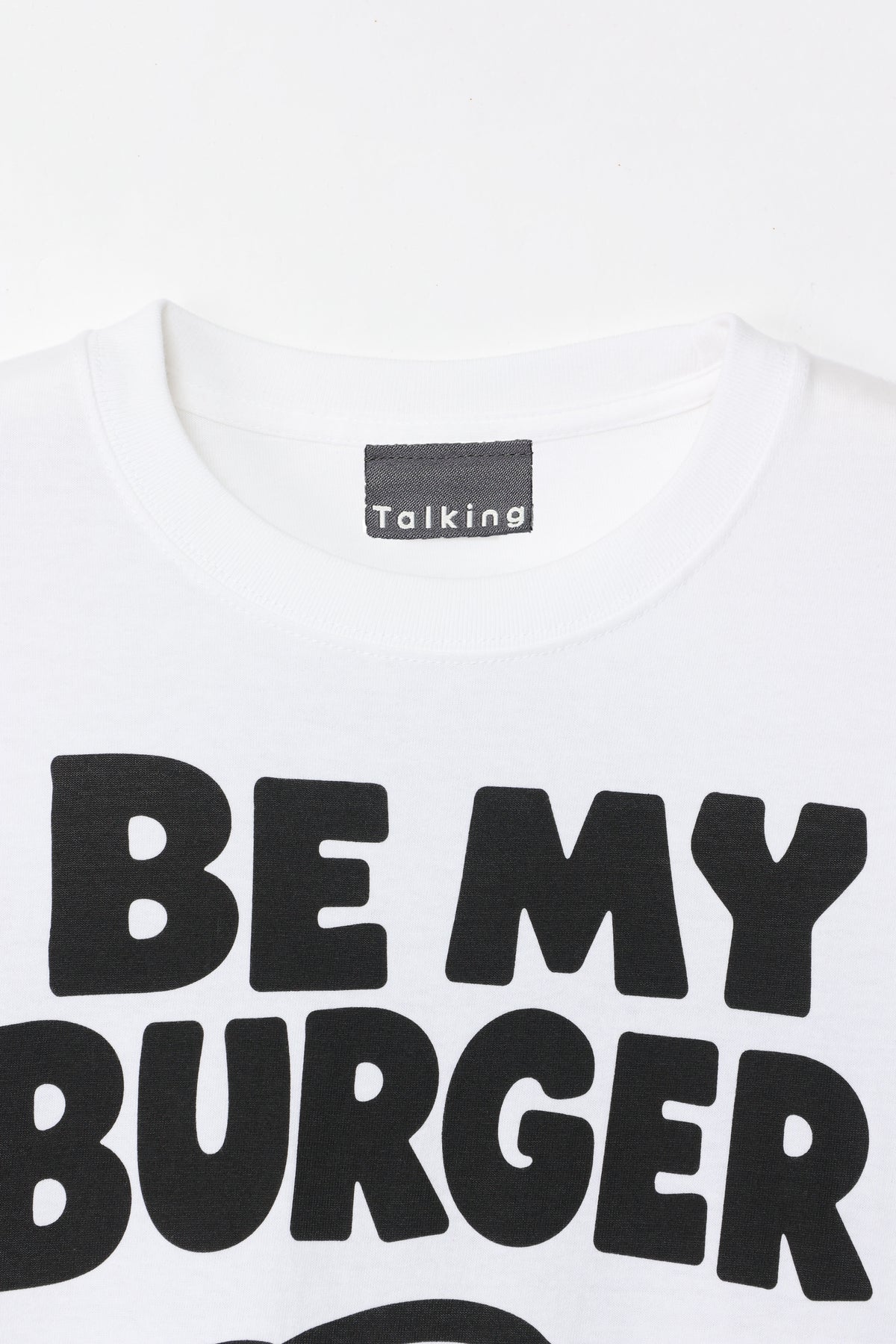 DOMDOM Tシャツ BE MY BURGER ホワイト(黒)