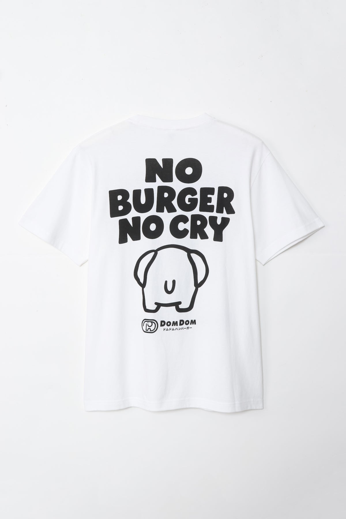 DOMDOM Tシャツ BE MY BURGER ホワイト(黒)