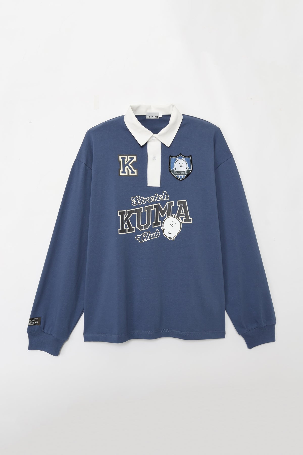 ナガノキャラクターズ ラガーシャツ KUMA ブルー