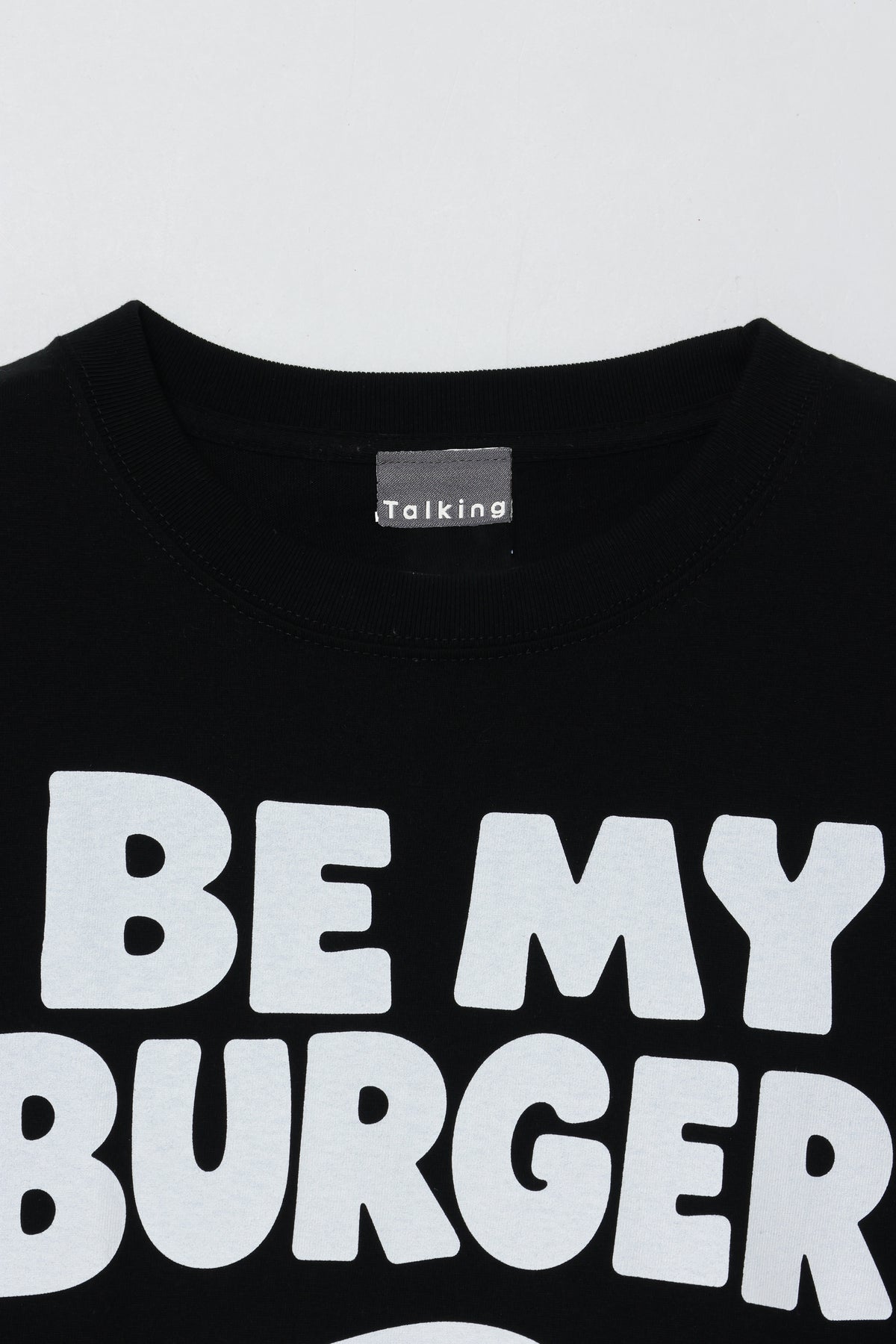 DOMDOM Tシャツ BE MY BURGER ブラック