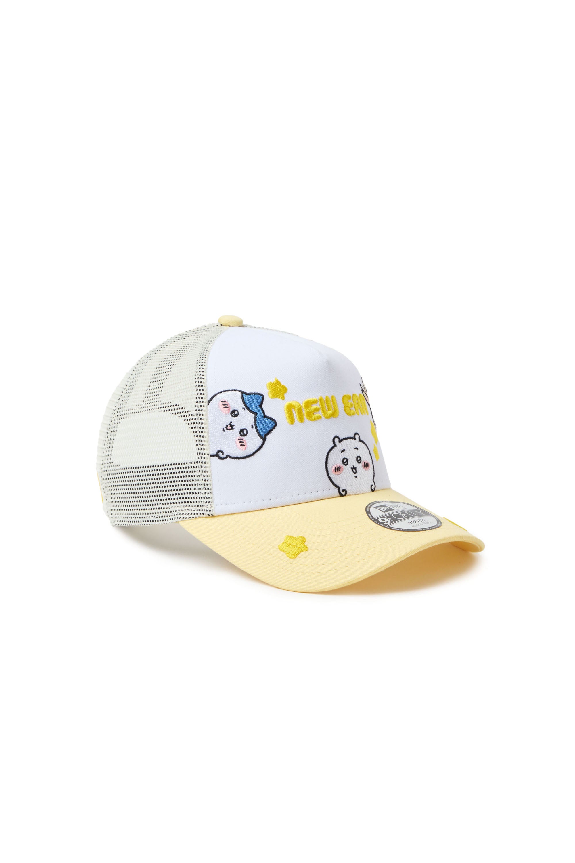 キッズ Youth 9FORTY A-Frame トラッカー ちいかわ / ちいかわ・ハチワレ・うさぎ ホワイト/ソフトイエロー