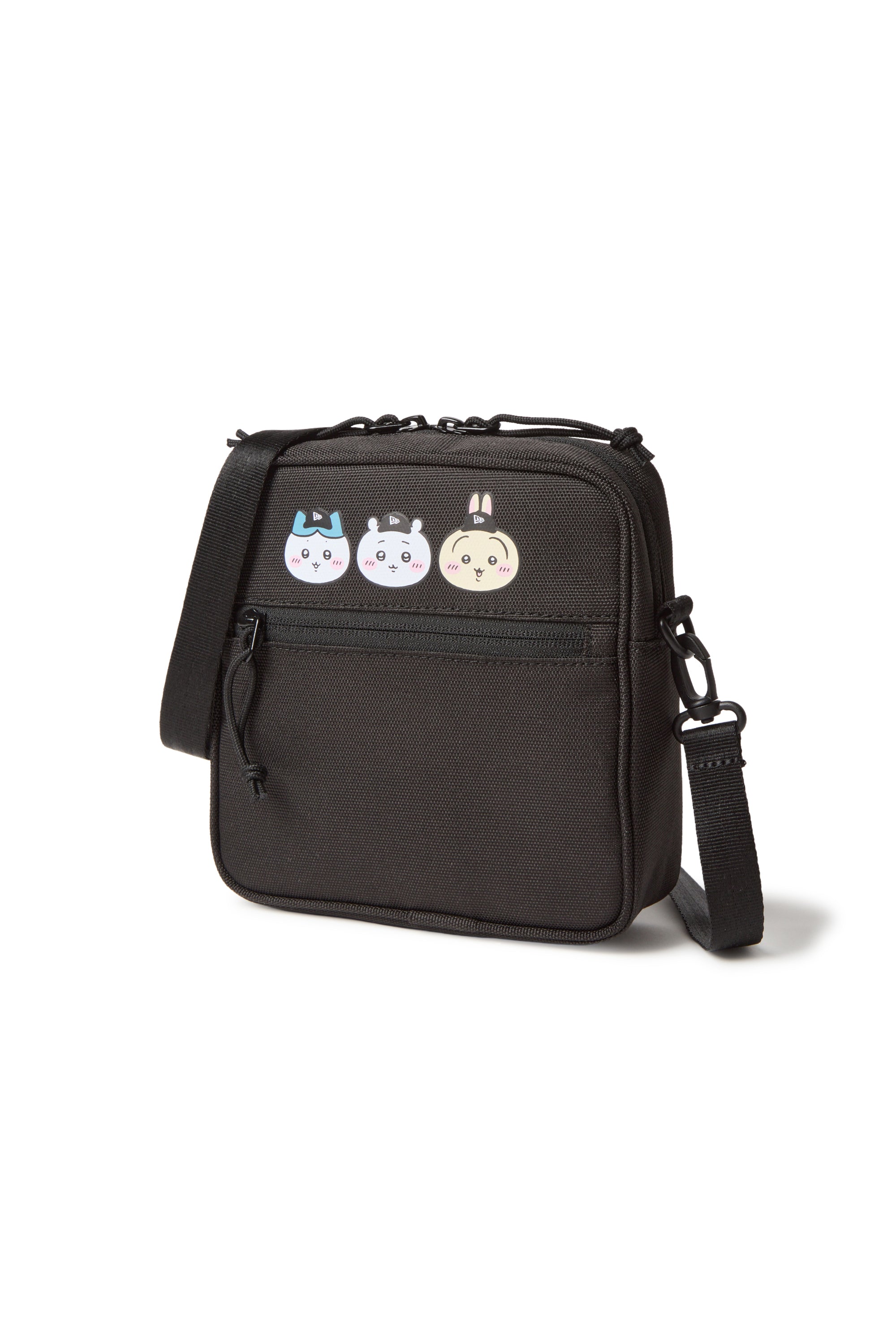 【2BUY10%OFF対象商品】スクエアショルダーポーチ 1.5L ちいかわ / ちいかわ・ハチワレ・うさぎ ブラック