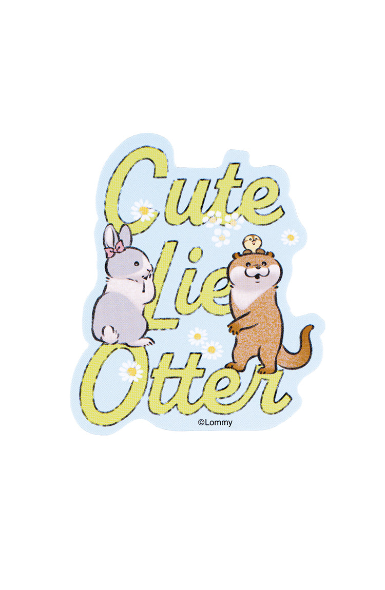 【2BUY10%OFF対象商品】可愛い嘘のカワウソ スマホに貼れるサイズのステッカー（出会い）