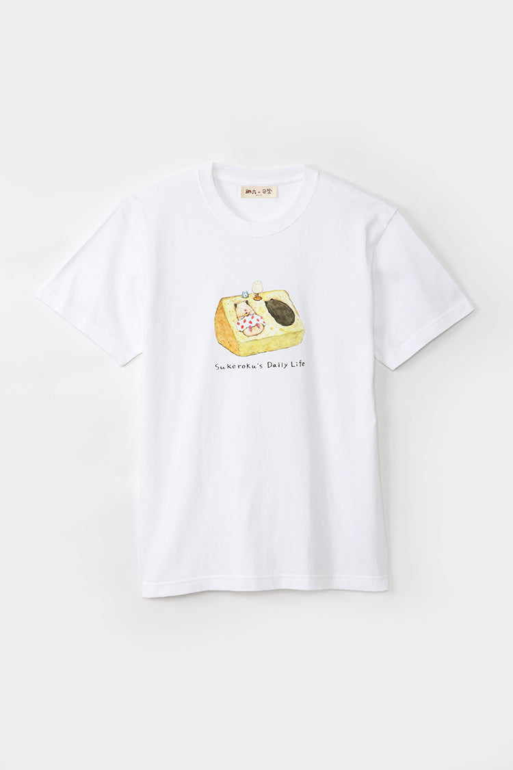 助六の日常 Tシャツ シフォンのベッド ホワイト
