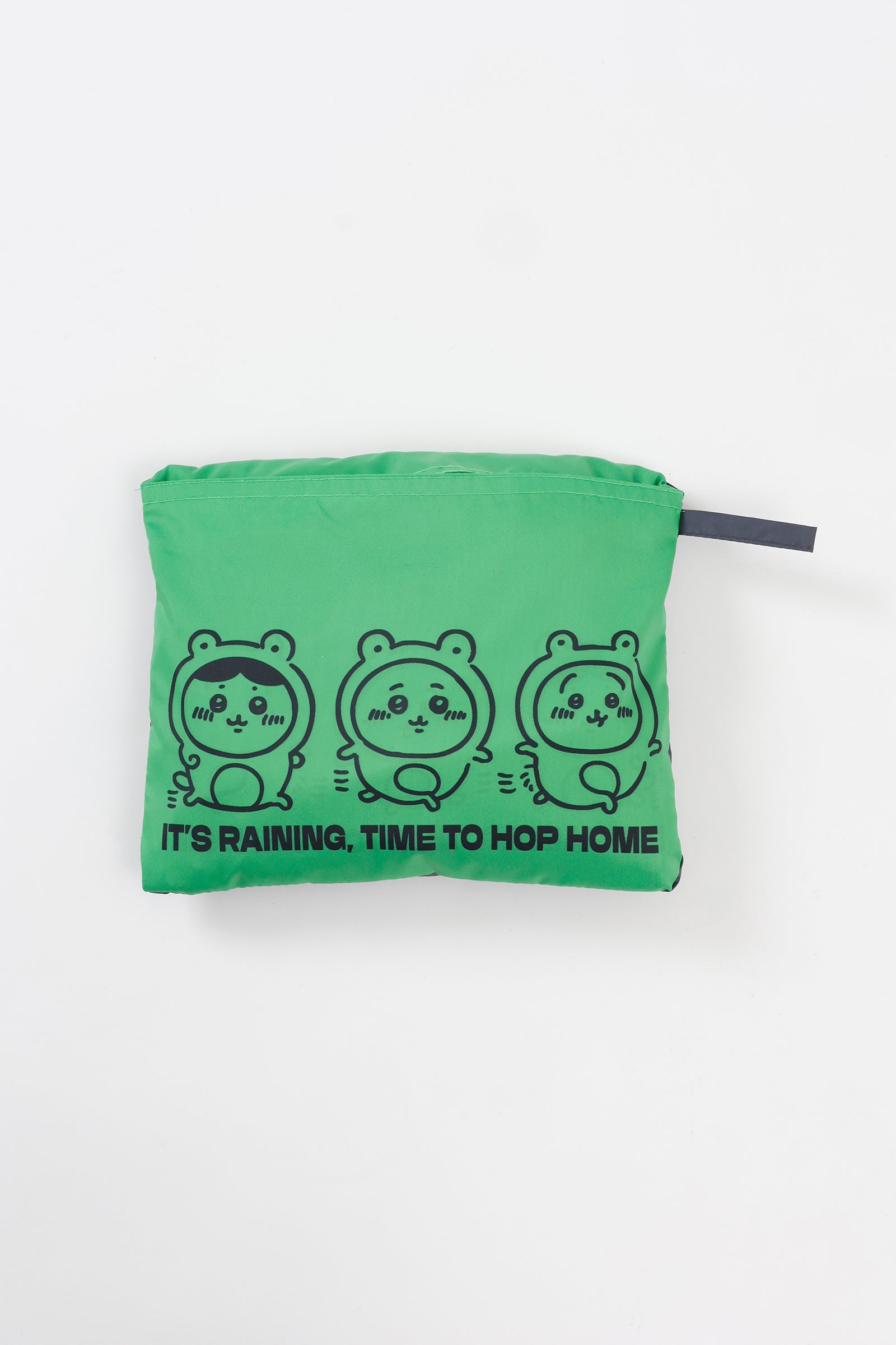 ちいかわ パッカブルレインポンチョ カエル みんな チャコール ユニセックス