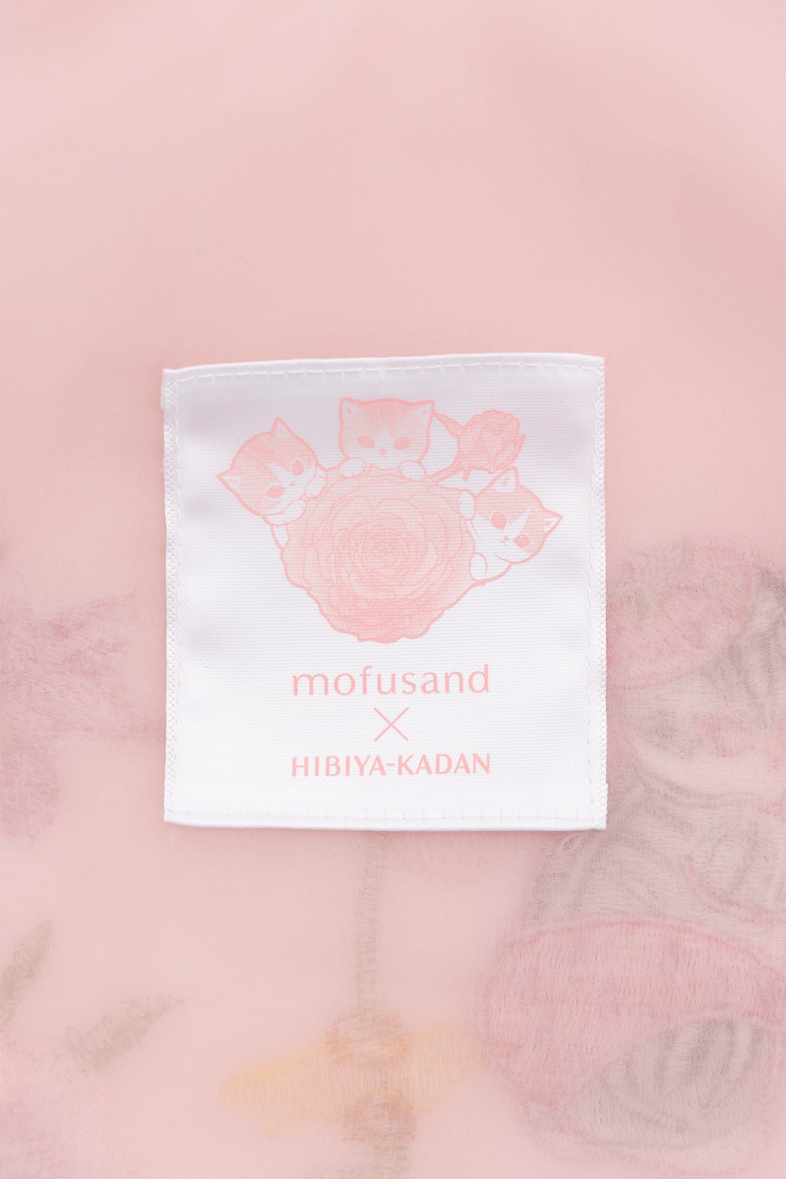 mofusand×日比谷花壇 チュールバッグ コイブルーム ピンク