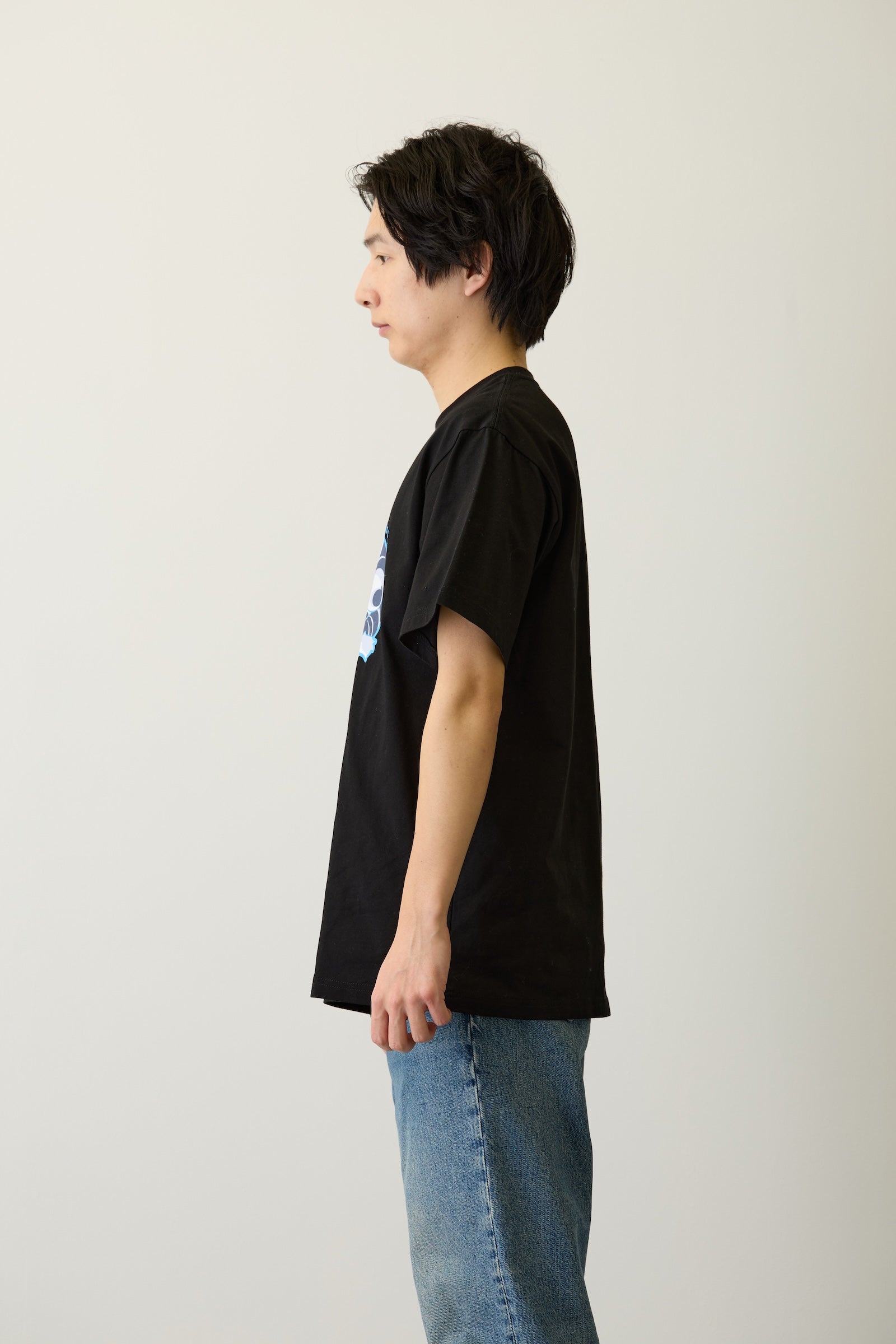 mofusand Tシャツ なにもわるくにゃい トイレットペーパーだいすきにゃん ブラック