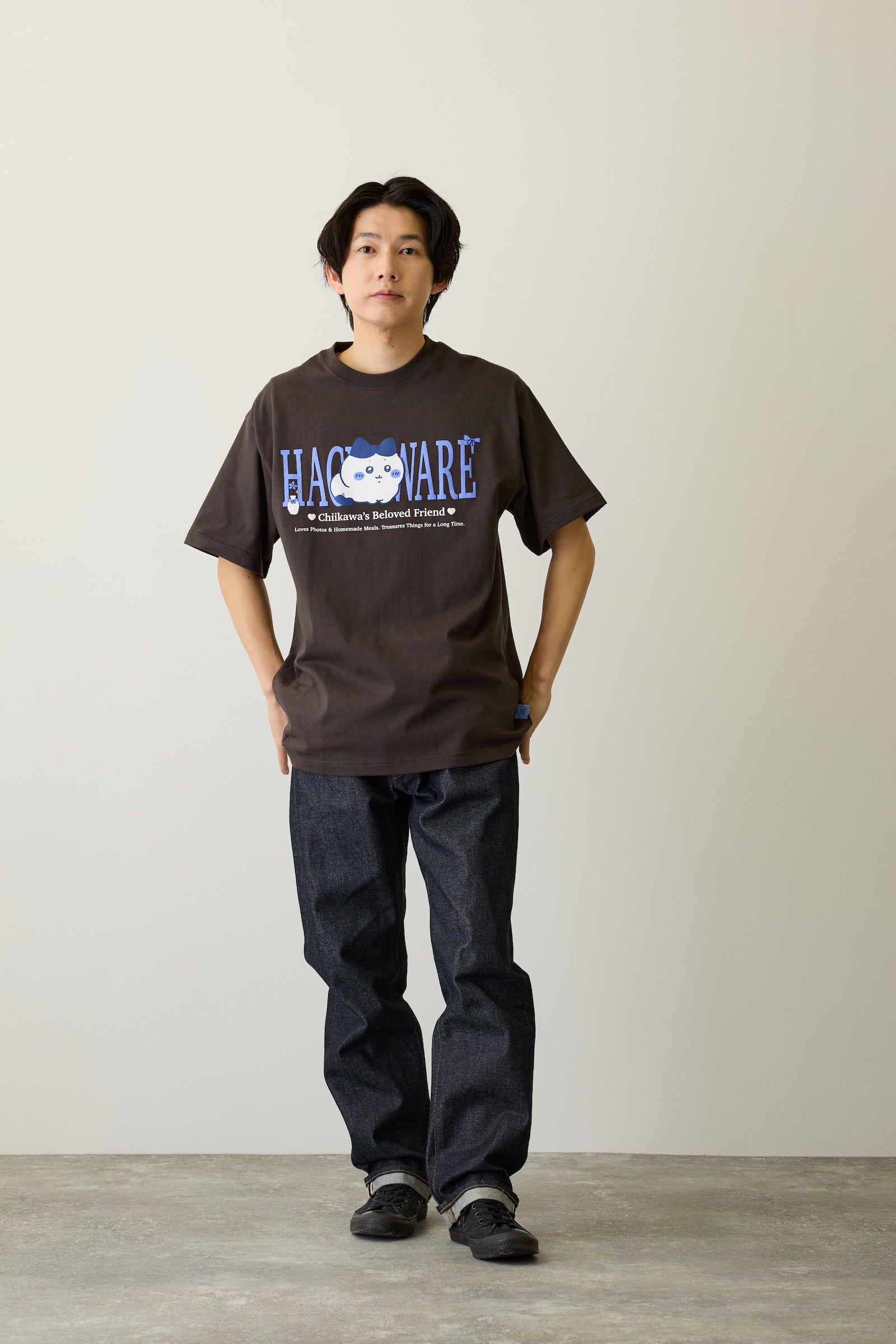 ちいかわ Tシャツ ハチワレシリーズ スミ
