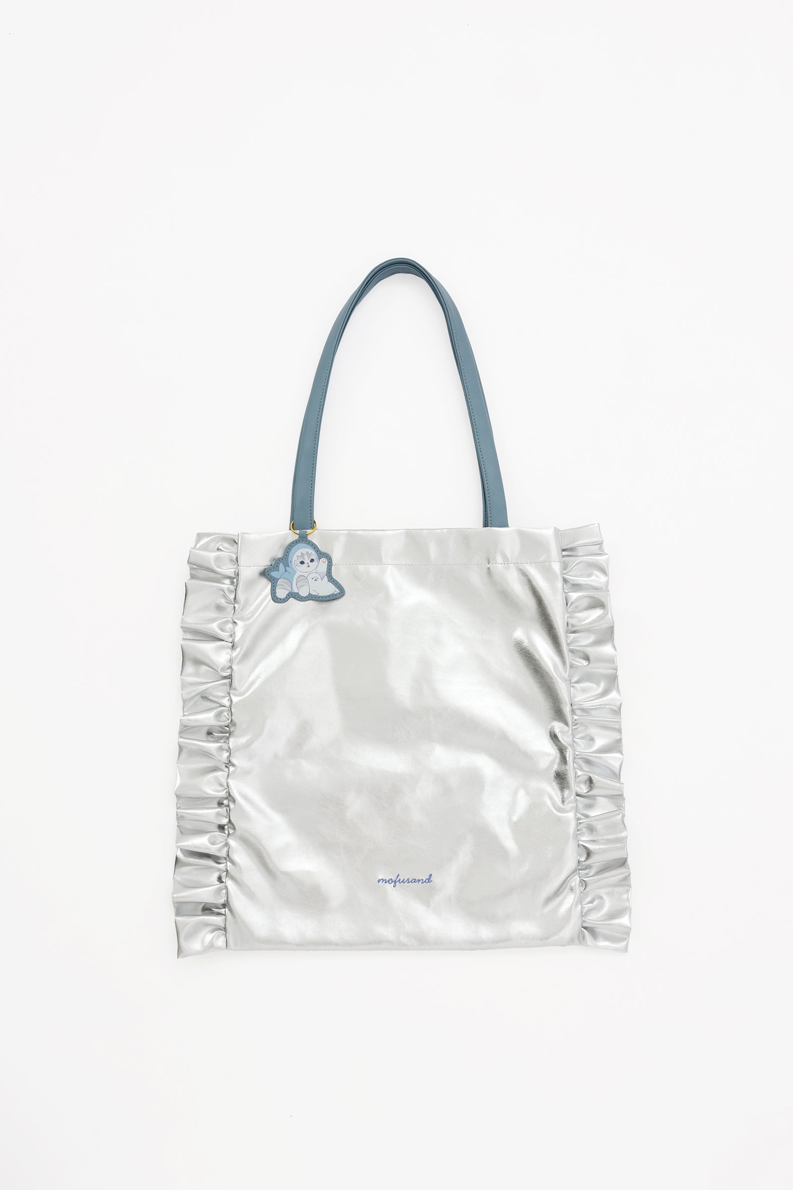 mofusand ラメトートバッグ サメにゃん シルバー