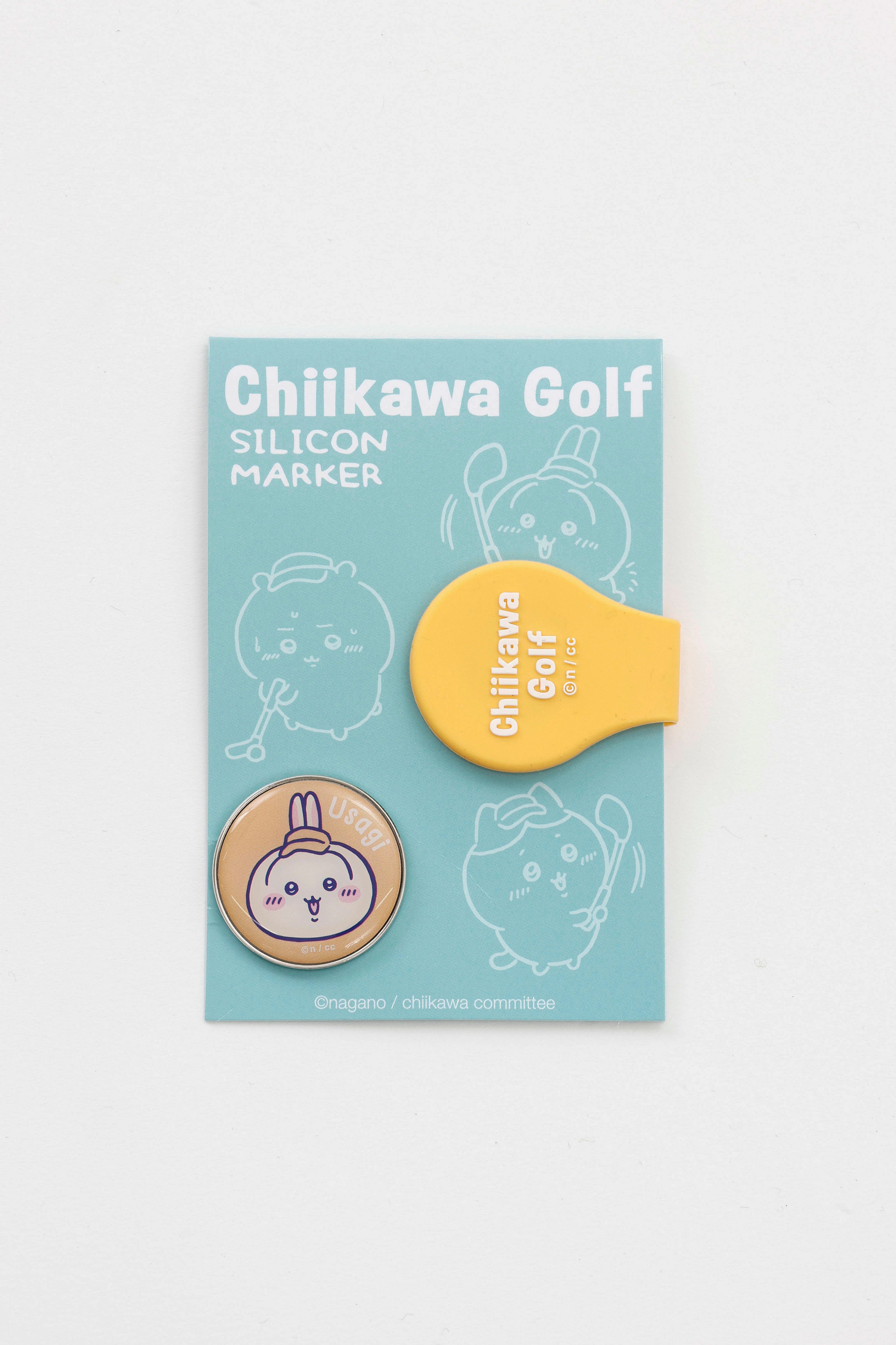 【2BUY10%OFF対象商品】ちいかわGOLF シリコンクリップマーカー うさぎ イエロー