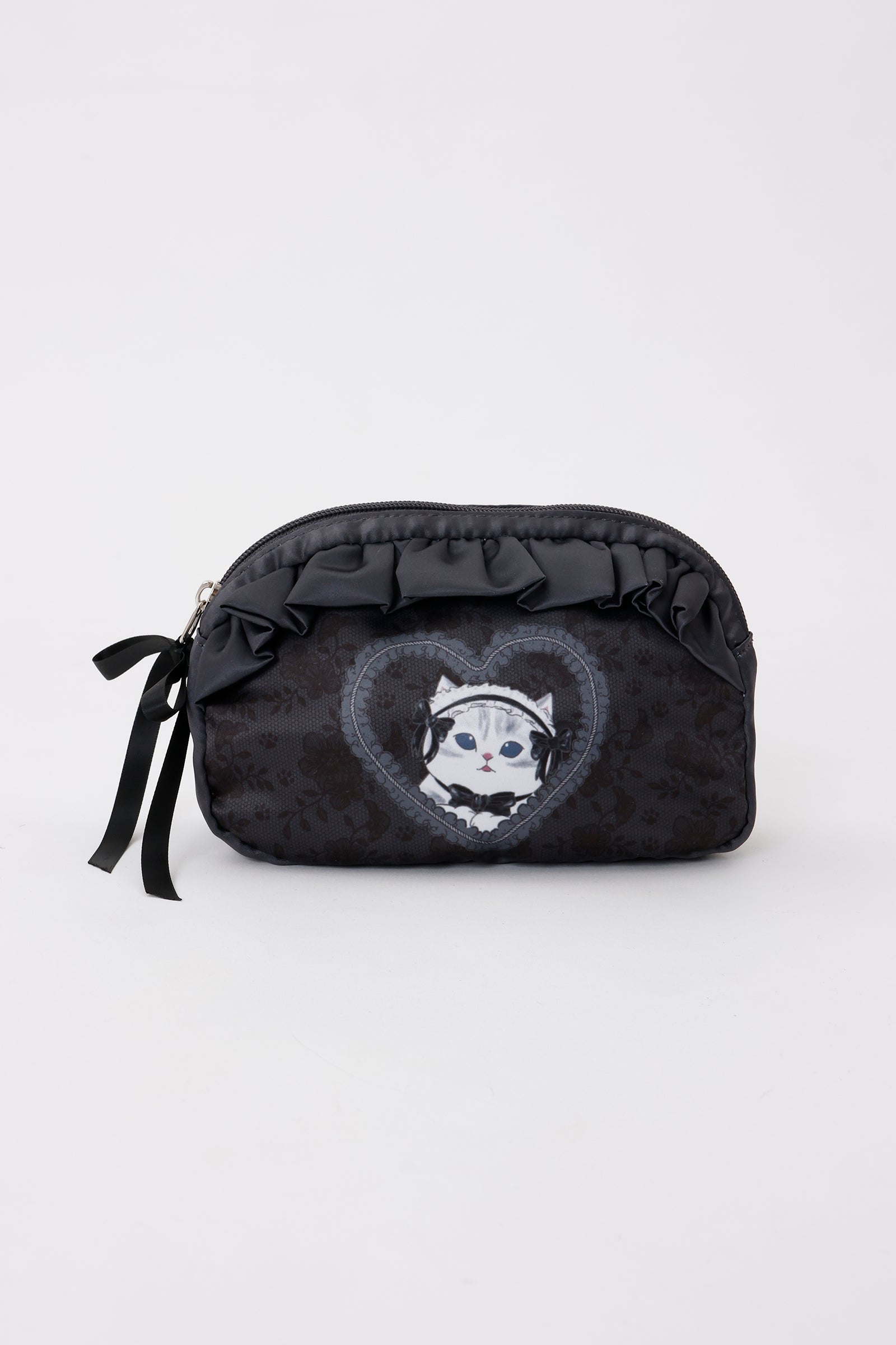 【2BUY10%OFF対象商品】mofusand バレエコア ポーチ くろりぼにゃん ブラック