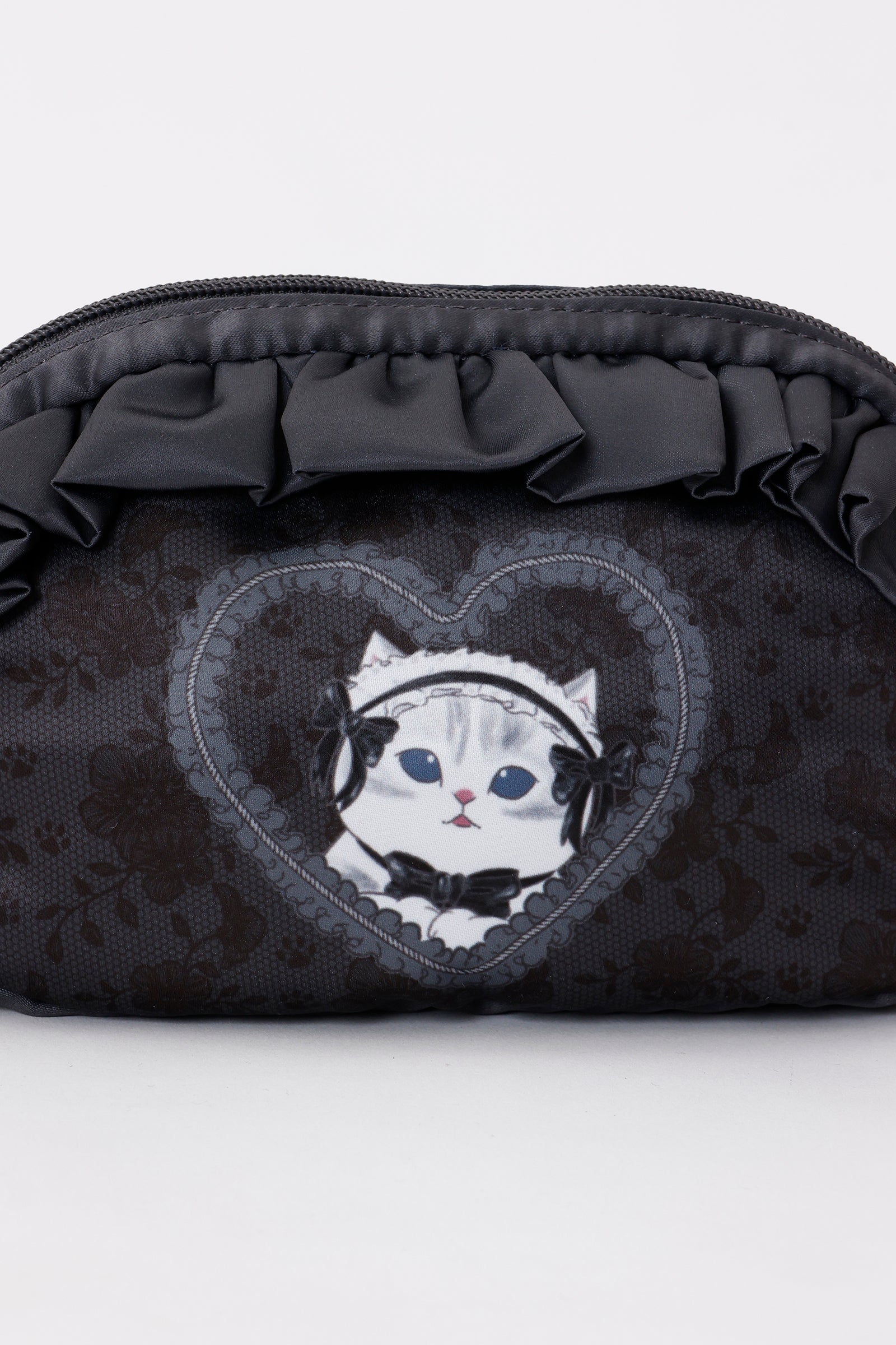 【2BUY10%OFF対象商品】mofusand バレエコア ポーチ くろりぼにゃん ブラック