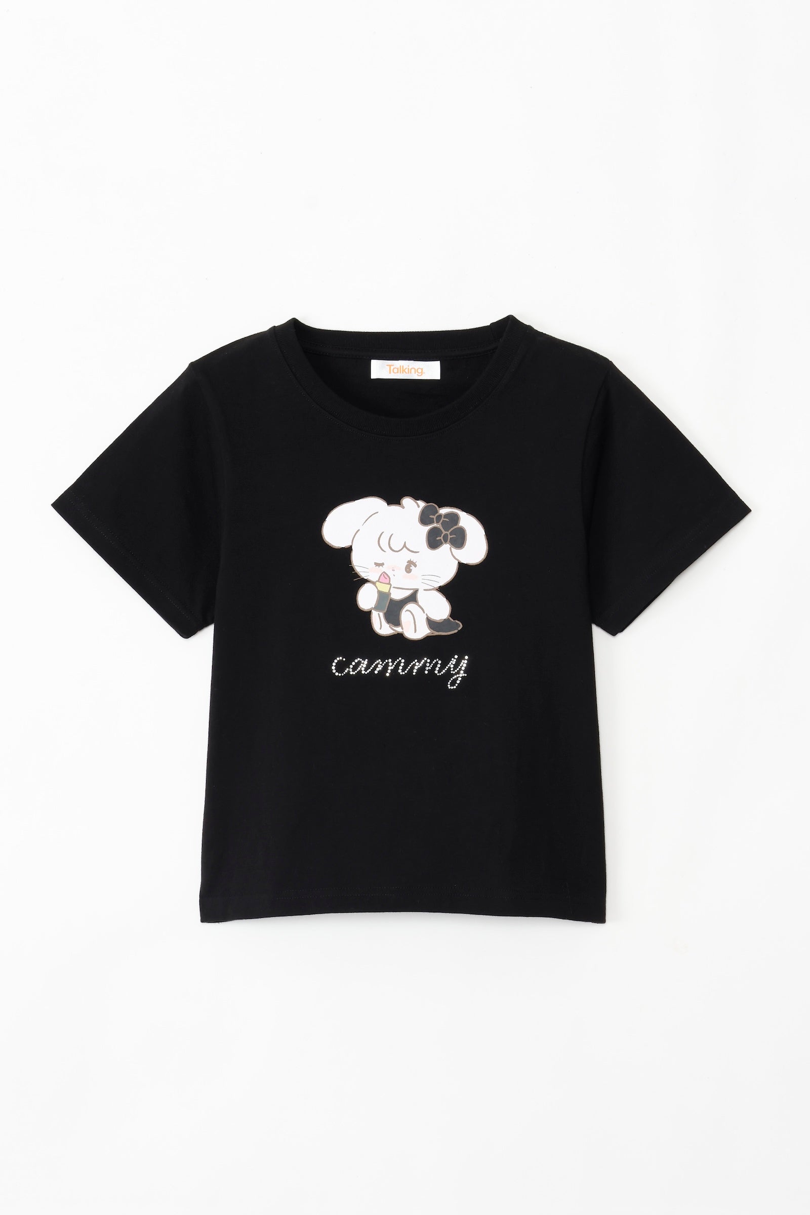 【2BUY10%OFF対象商品】Lil ala mode Tシャツ キャミー ブラック