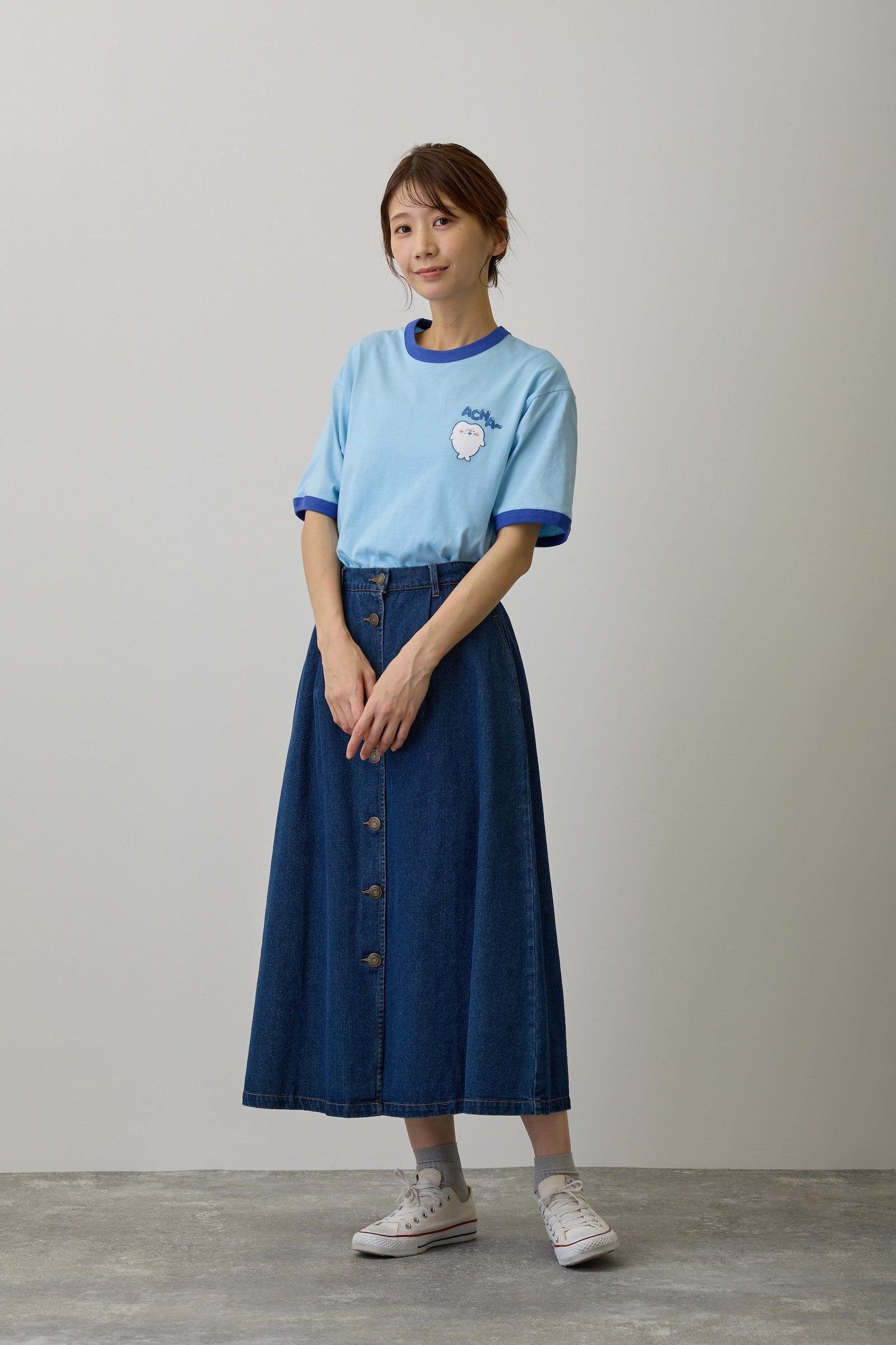 ナガノキャラクターズ Tシャツ カンッ ブルー