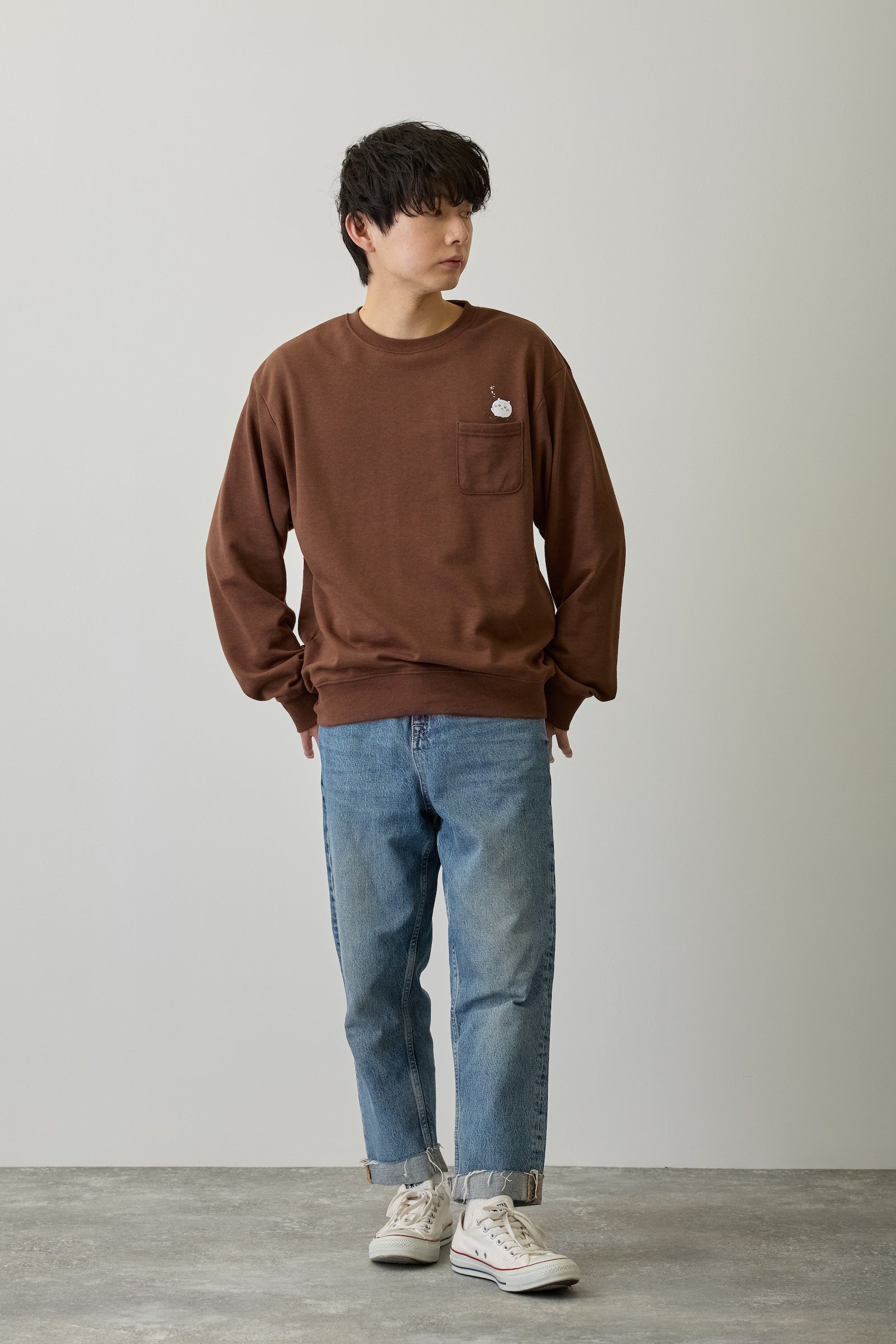ちいかわ スウェット 自分フォンデュ ブラウン