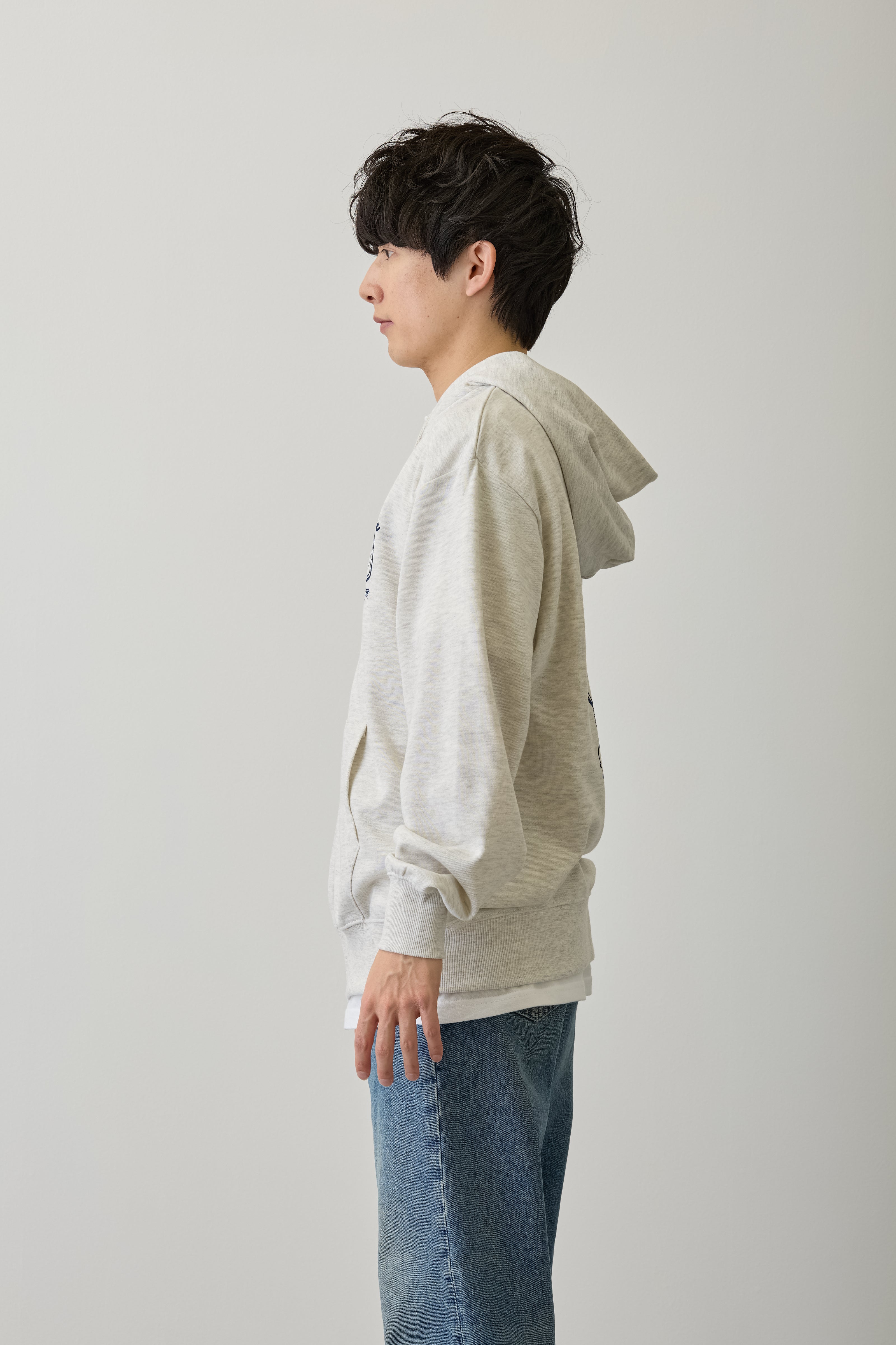 ちいかわ ZIPパーカー 福寿円満 アッシュ