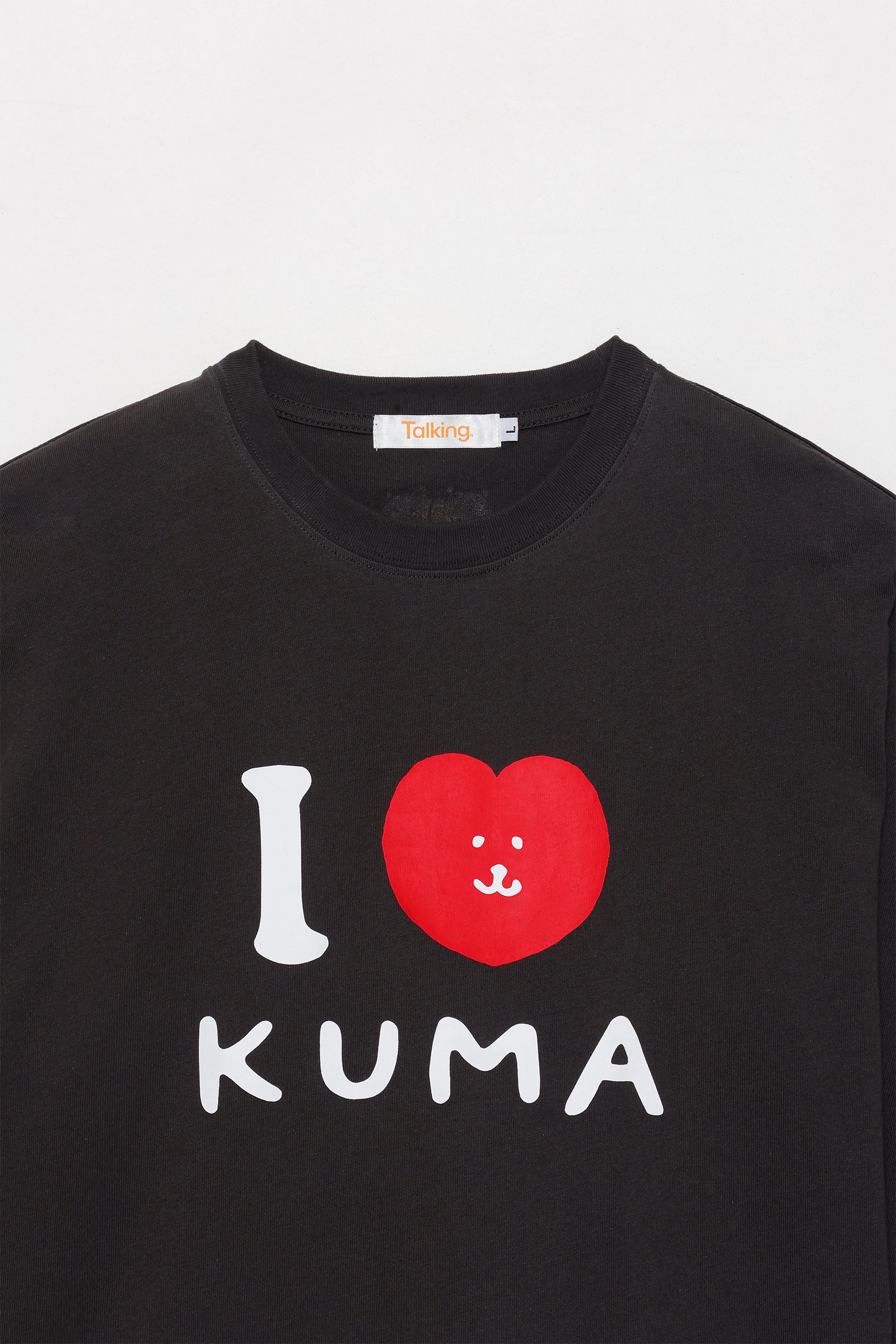 ナガノキャラクターズ 長袖Tシャツ I LOVE KUMA スミ
