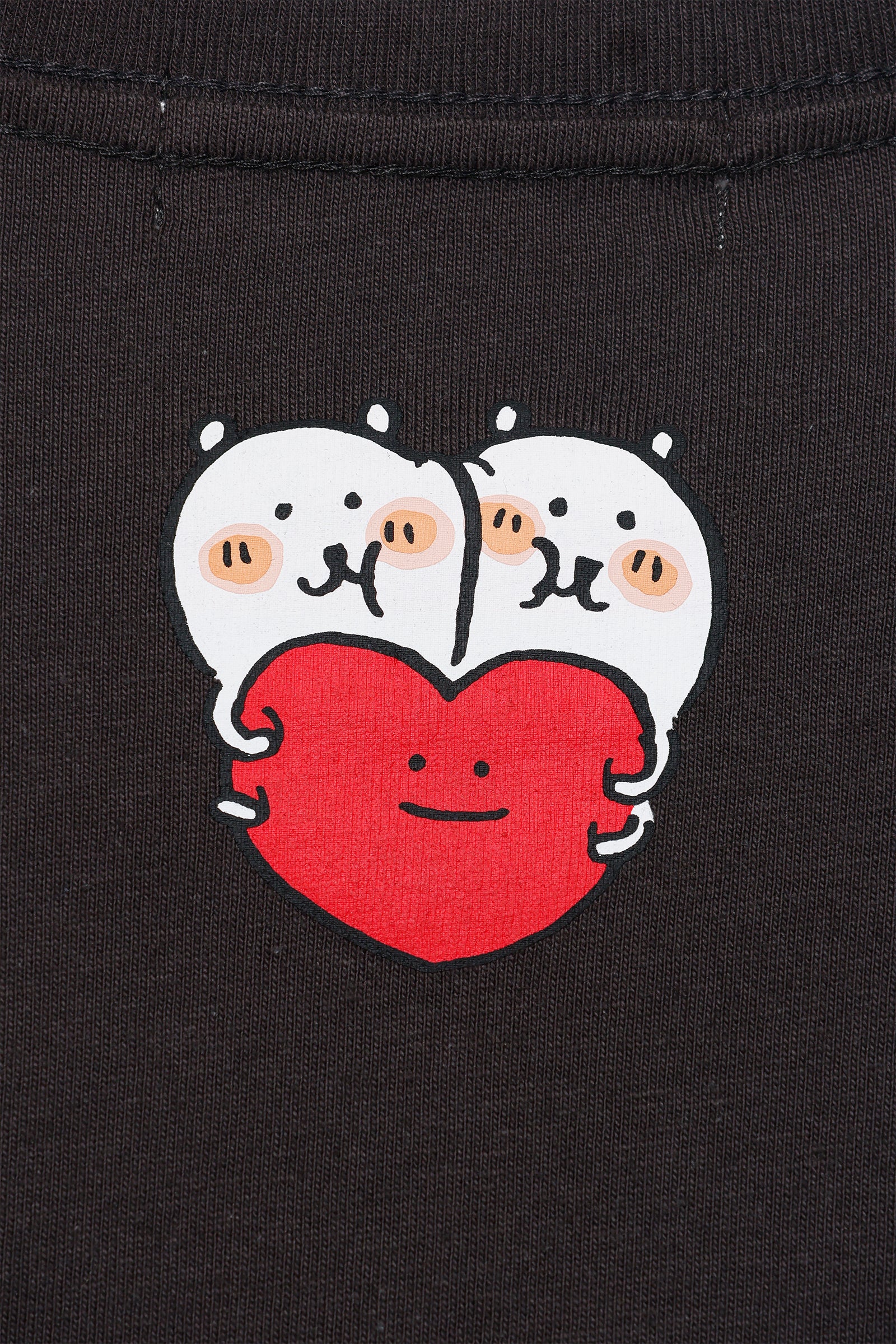 ナガノキャラクターズ 長袖Ｔシャツ I LOVE KUMA スミ