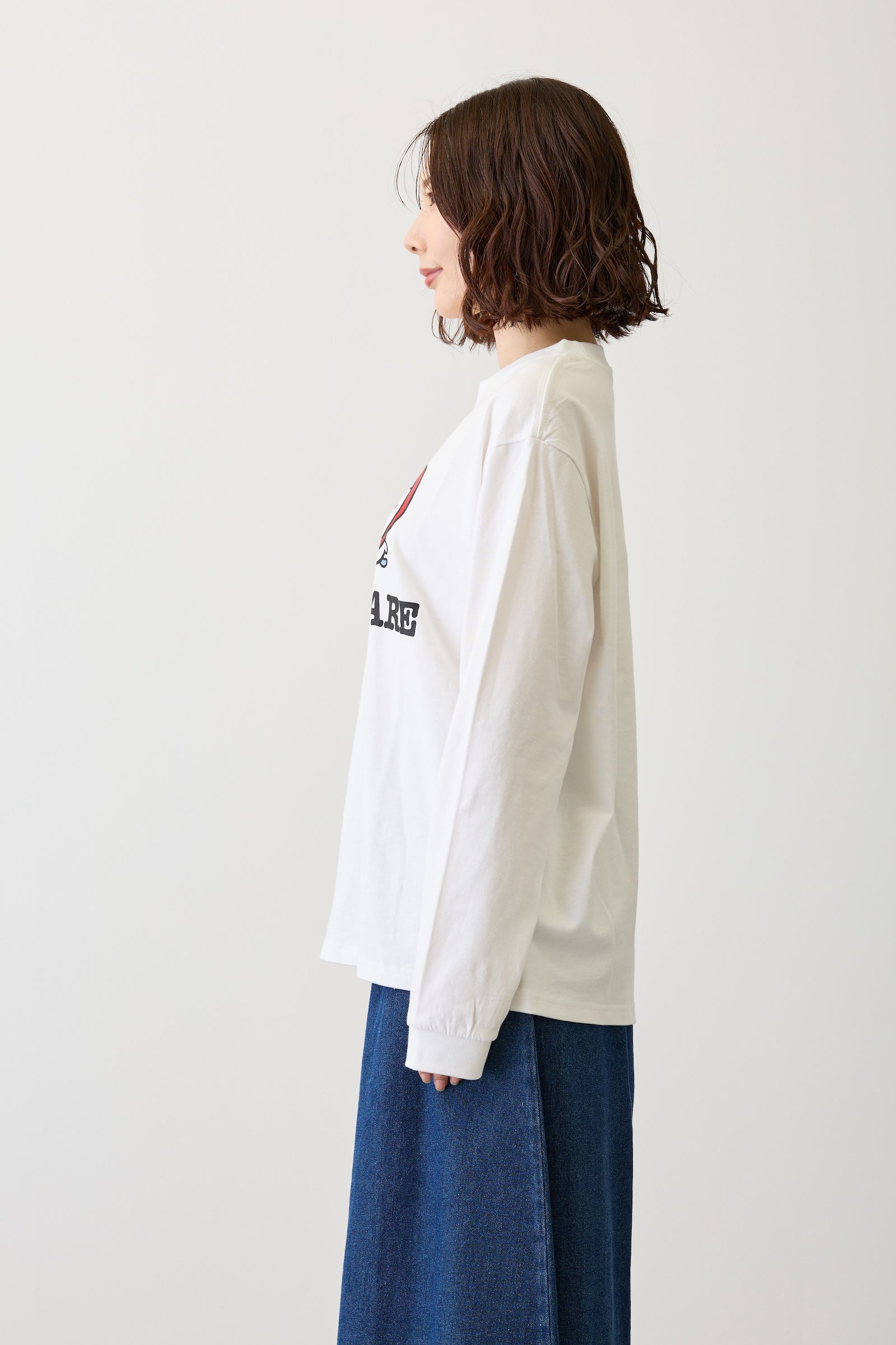 ちいかわ 長袖Ｔシャツ I LOVE HACHIWARE ホワイト