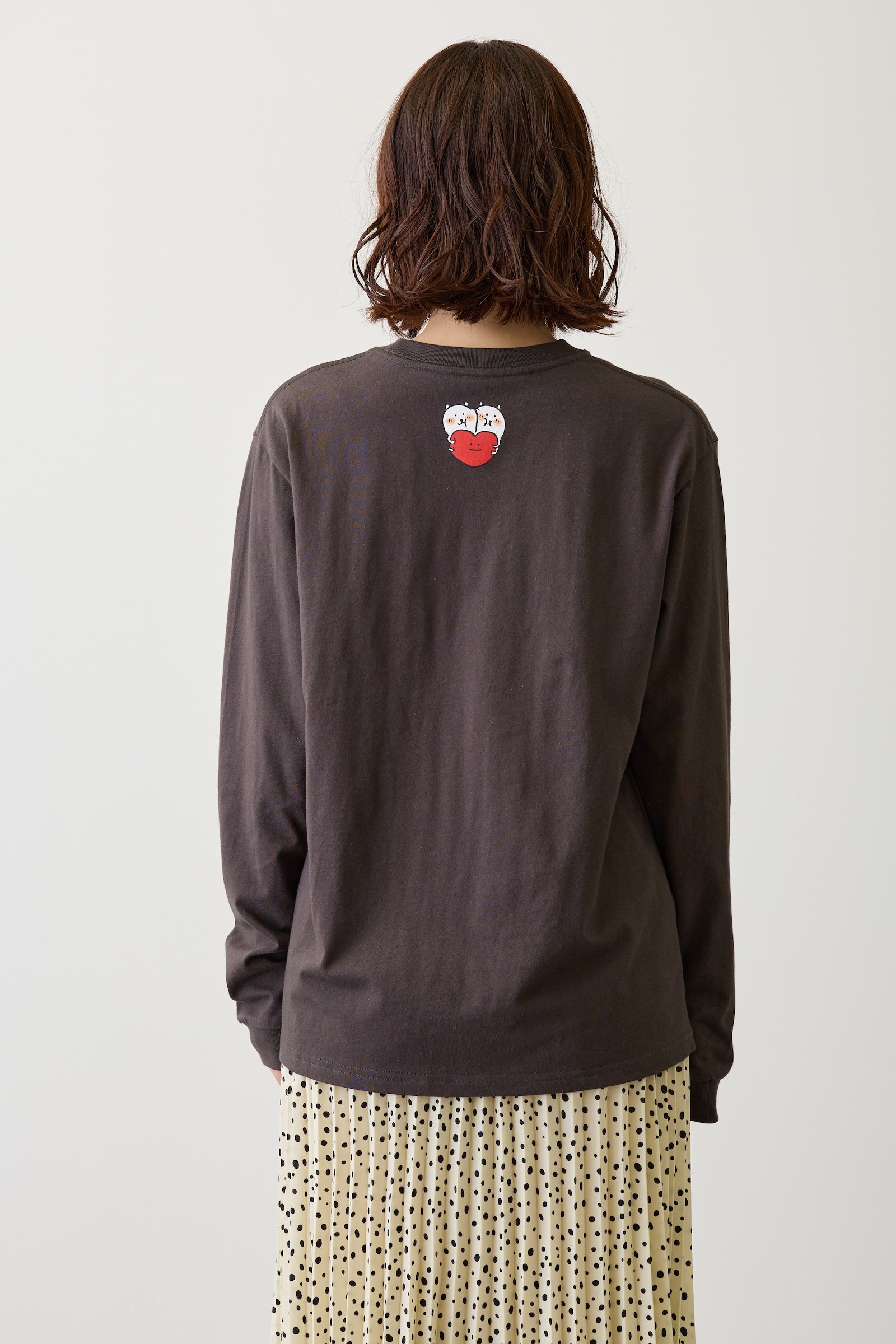 ナガノキャラクターズ 長袖Ｔシャツ I LOVE KUMA スミ
