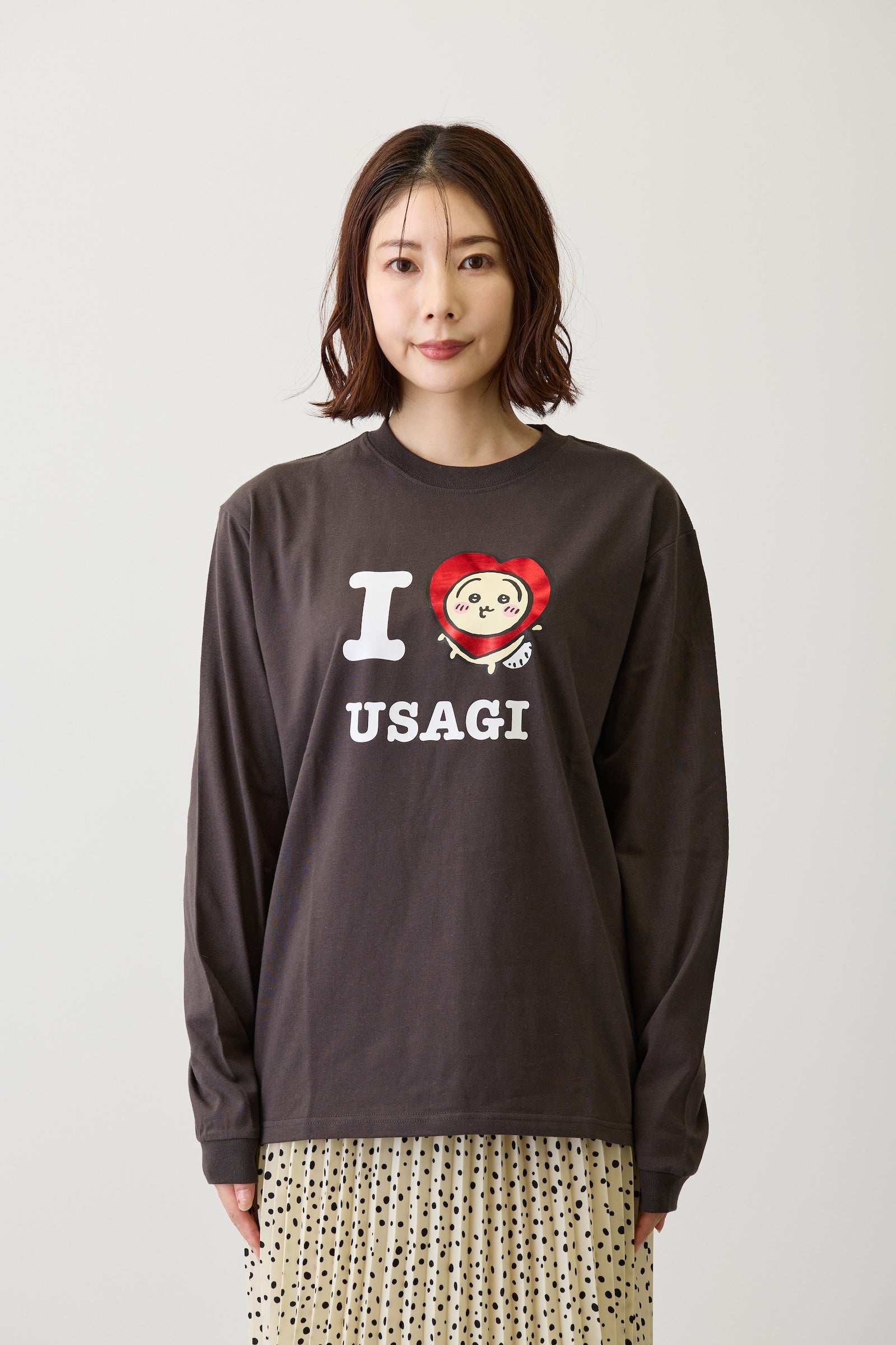 ちいかわ 長袖Ｔシャツ I LOVE USAGI スミ