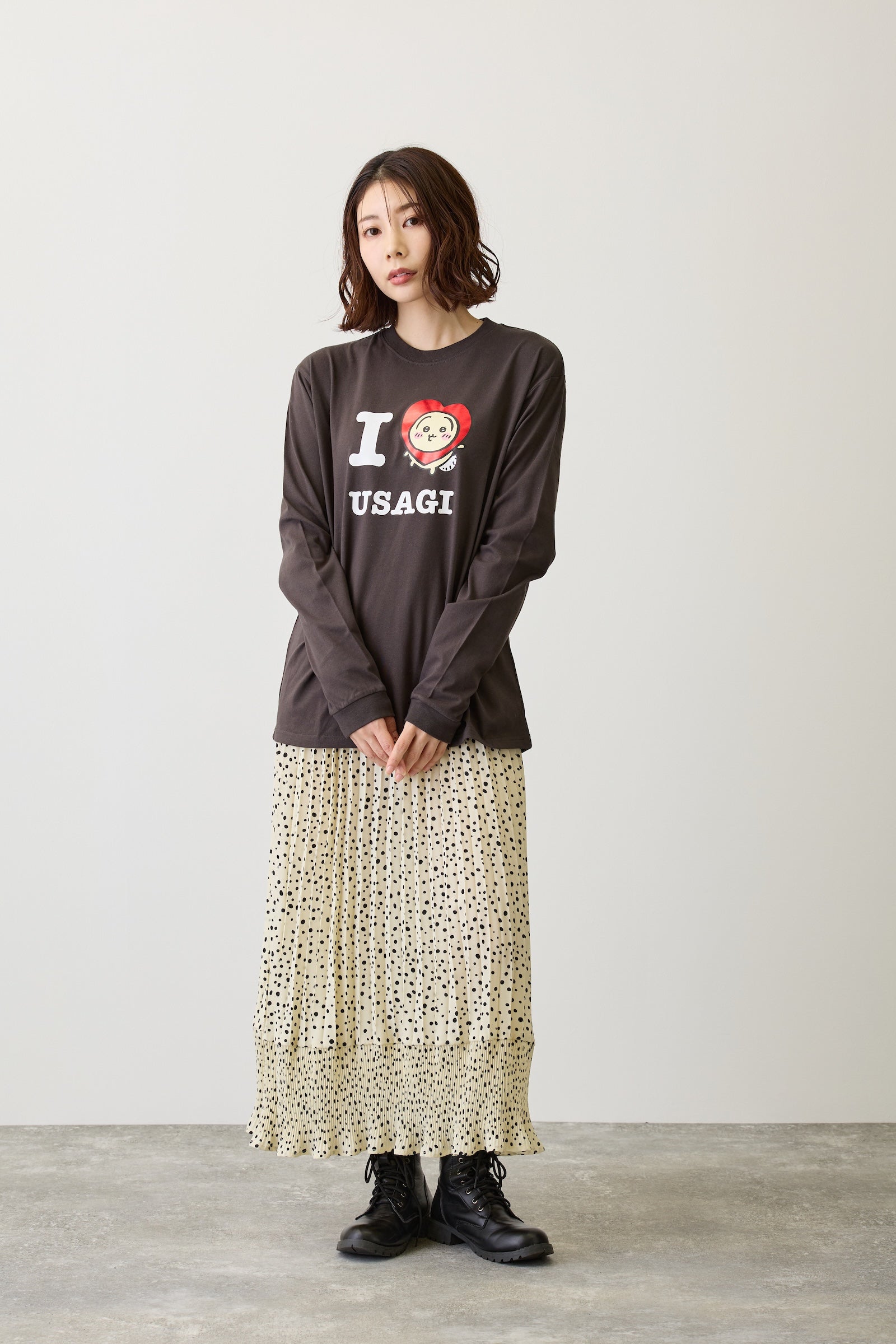 ちいかわ 長袖Ｔシャツ I LOVE USAGI スミ