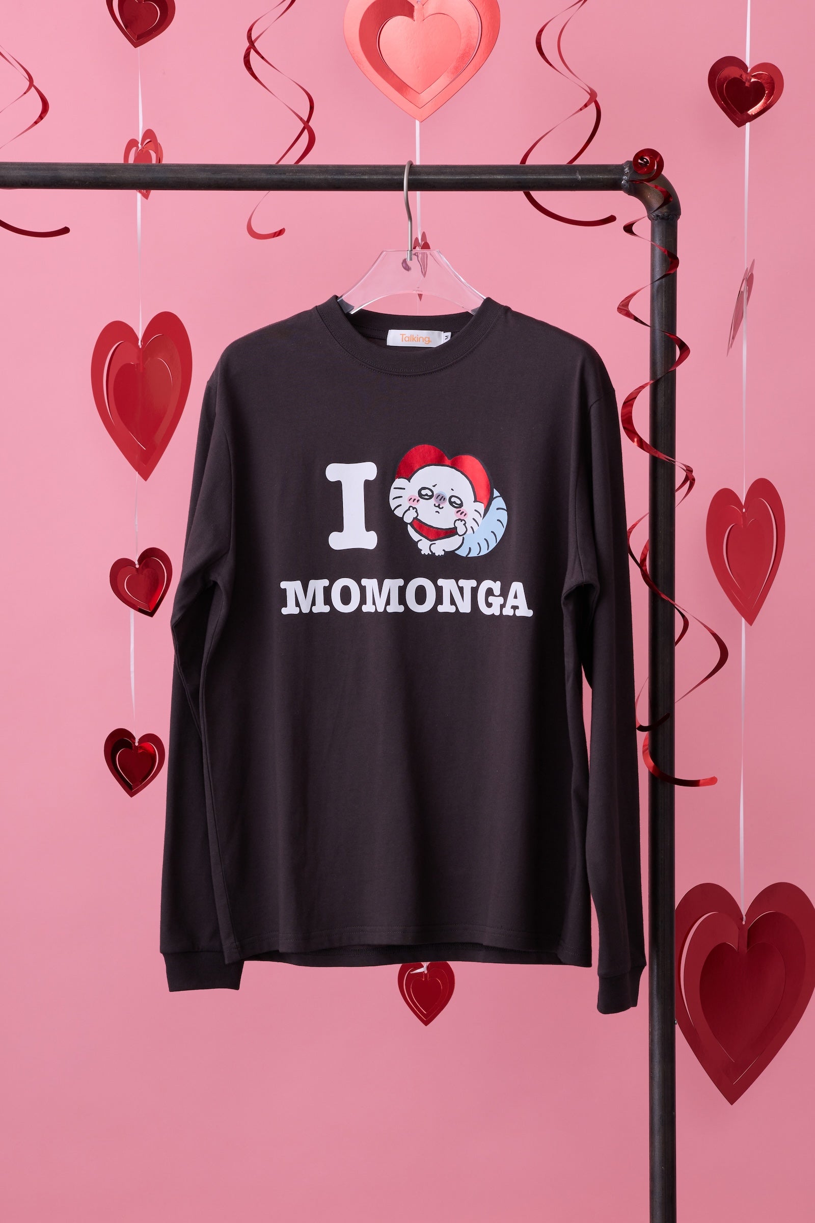 ちいかわ 長袖Ｔシャツ I LOVE MOMONGA スミ