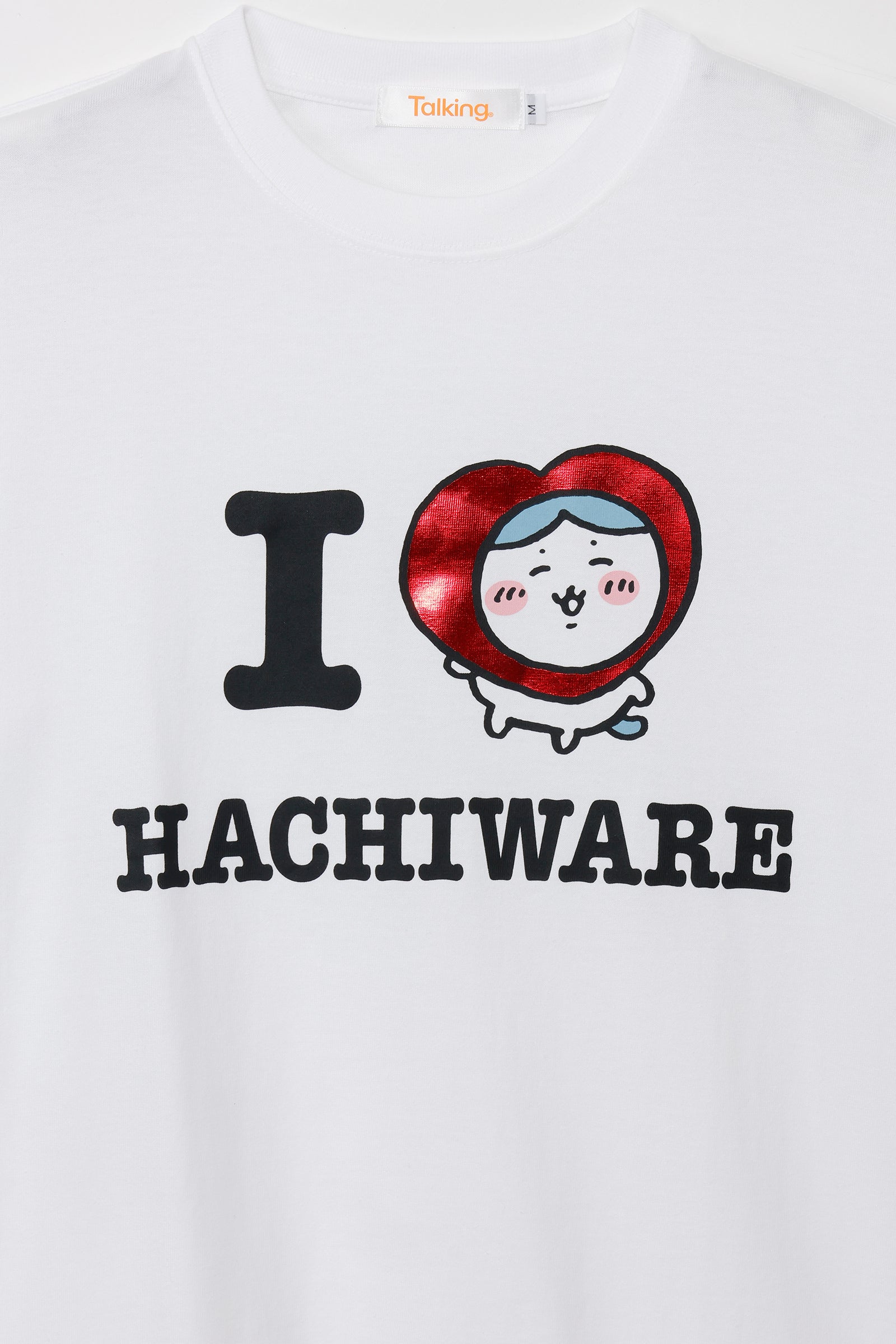 ちいかわ 長袖Ｔシャツ I LOVE HACHIWARE ホワイト