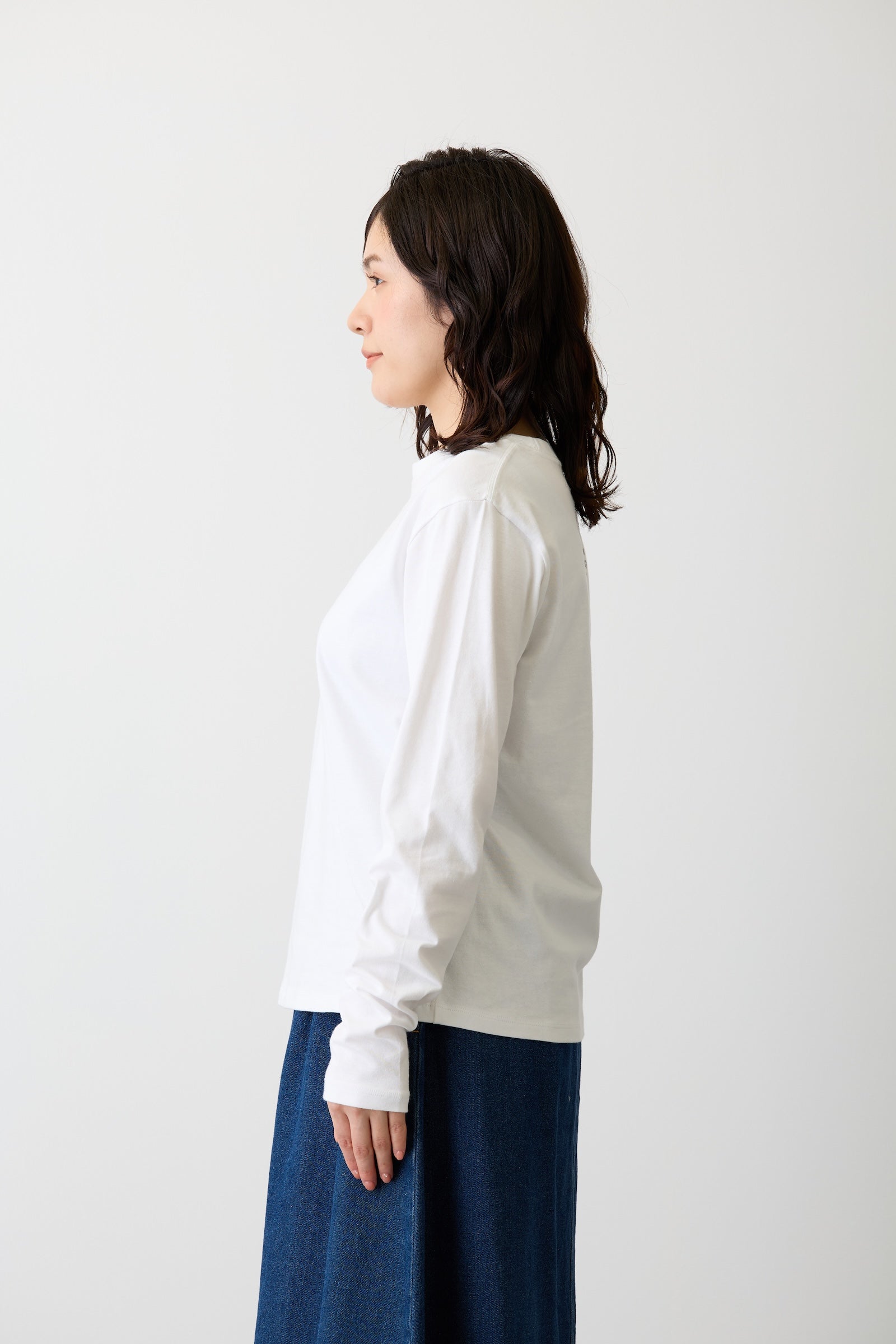 ナガノキャラクターズ 長袖Ｔシャツ モノクロなくま ホワイト