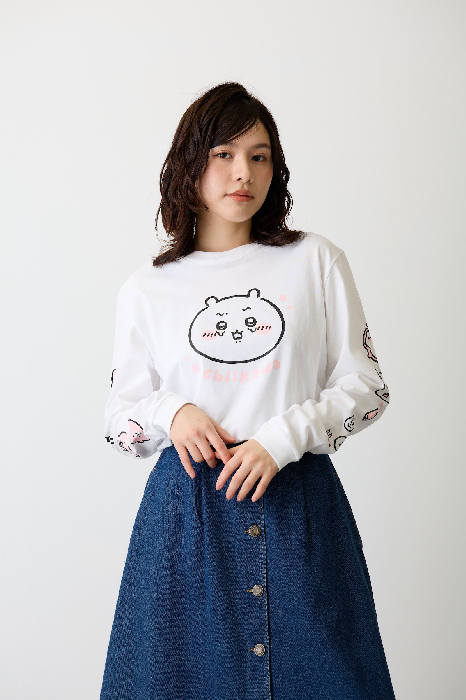 ちいかわ L/STシャツ ちいかわ ホワイト