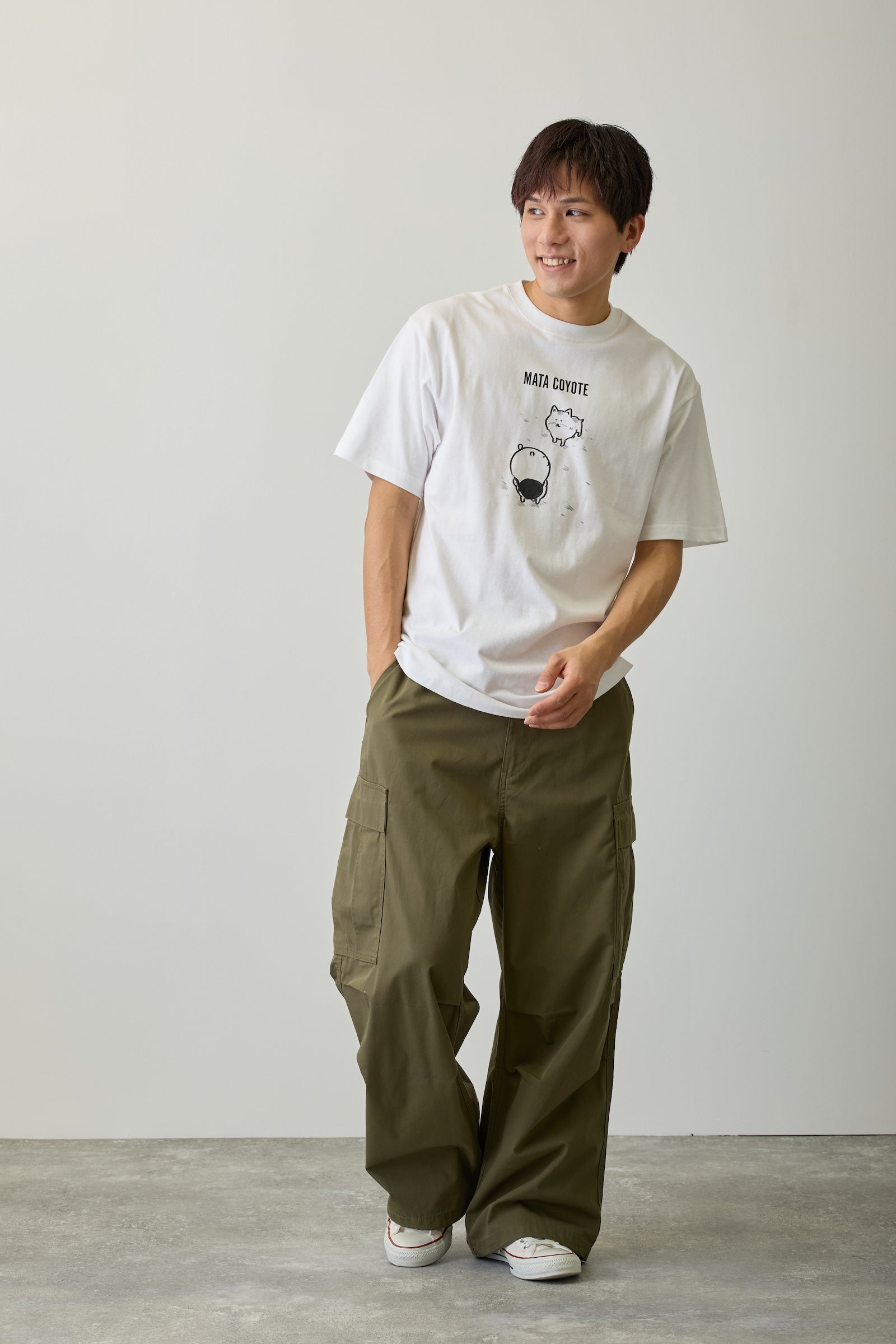 ナガノキャラクターズ Tシャツ また来ヨーテ ホワイト