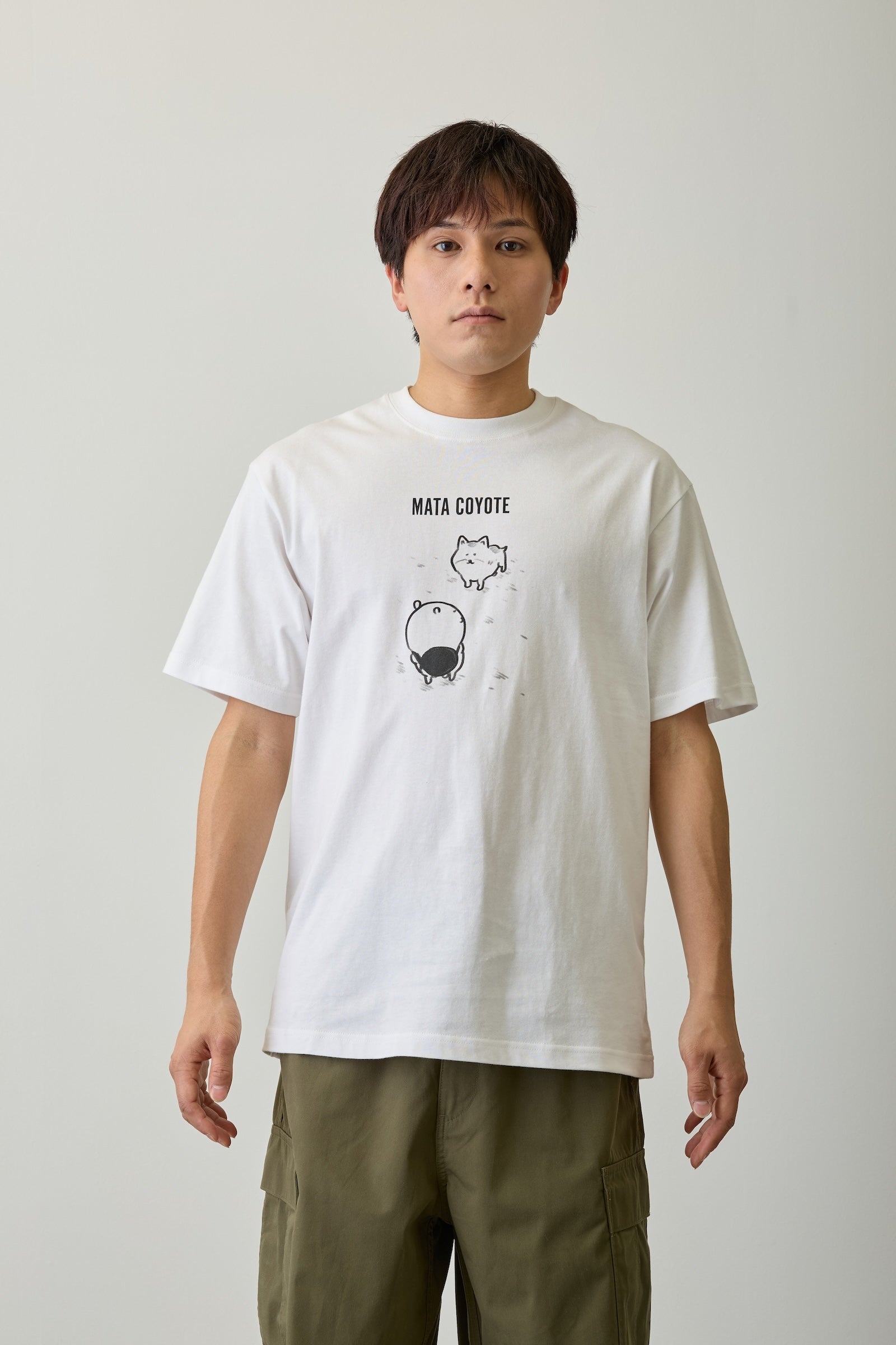 ナガノキャラクターズ Tシャツ また来ヨーテ ホワイト