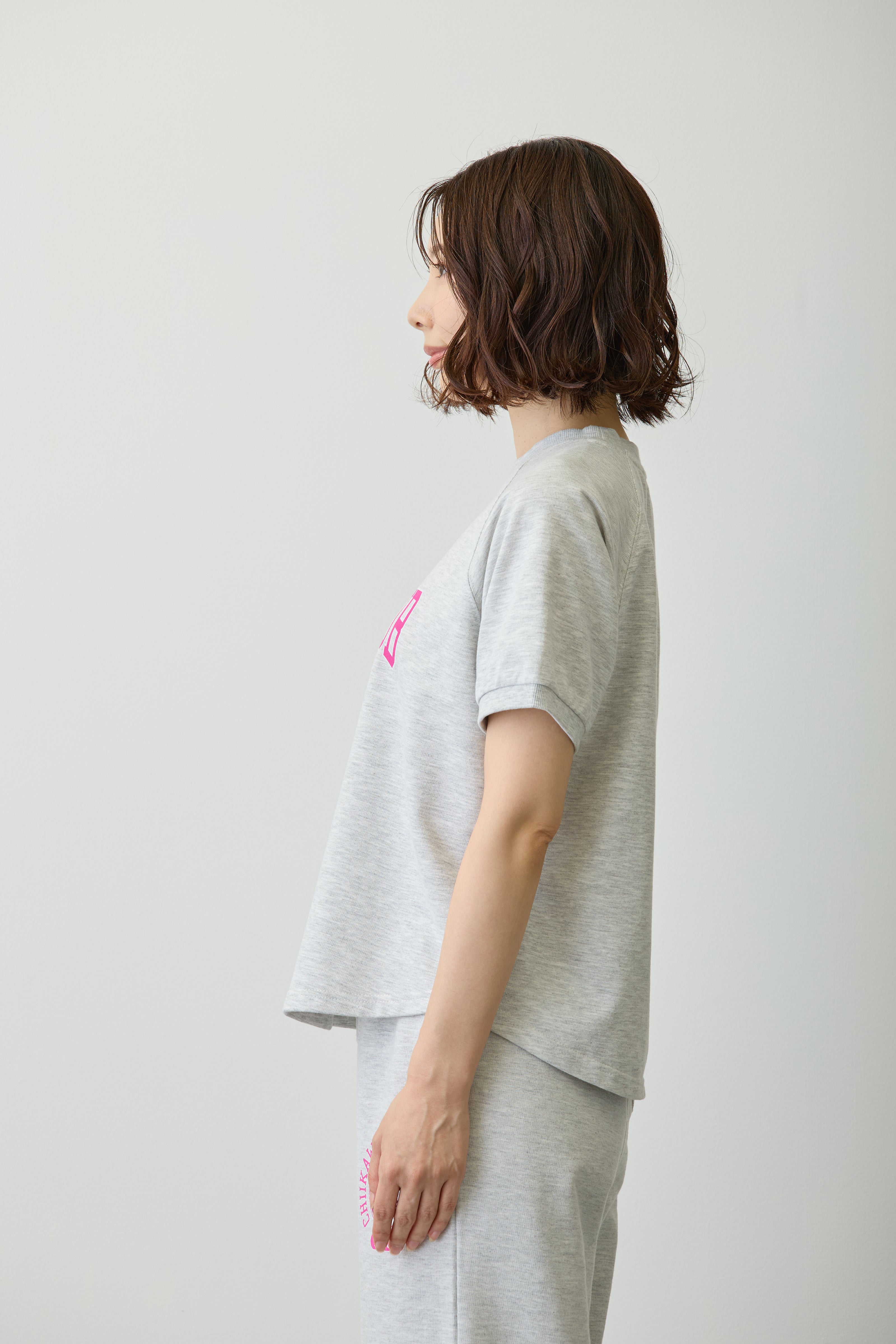【2BUY10%OFF対象商品】ちいかわ Tシャツ ピース ちいかわ 杢グレー