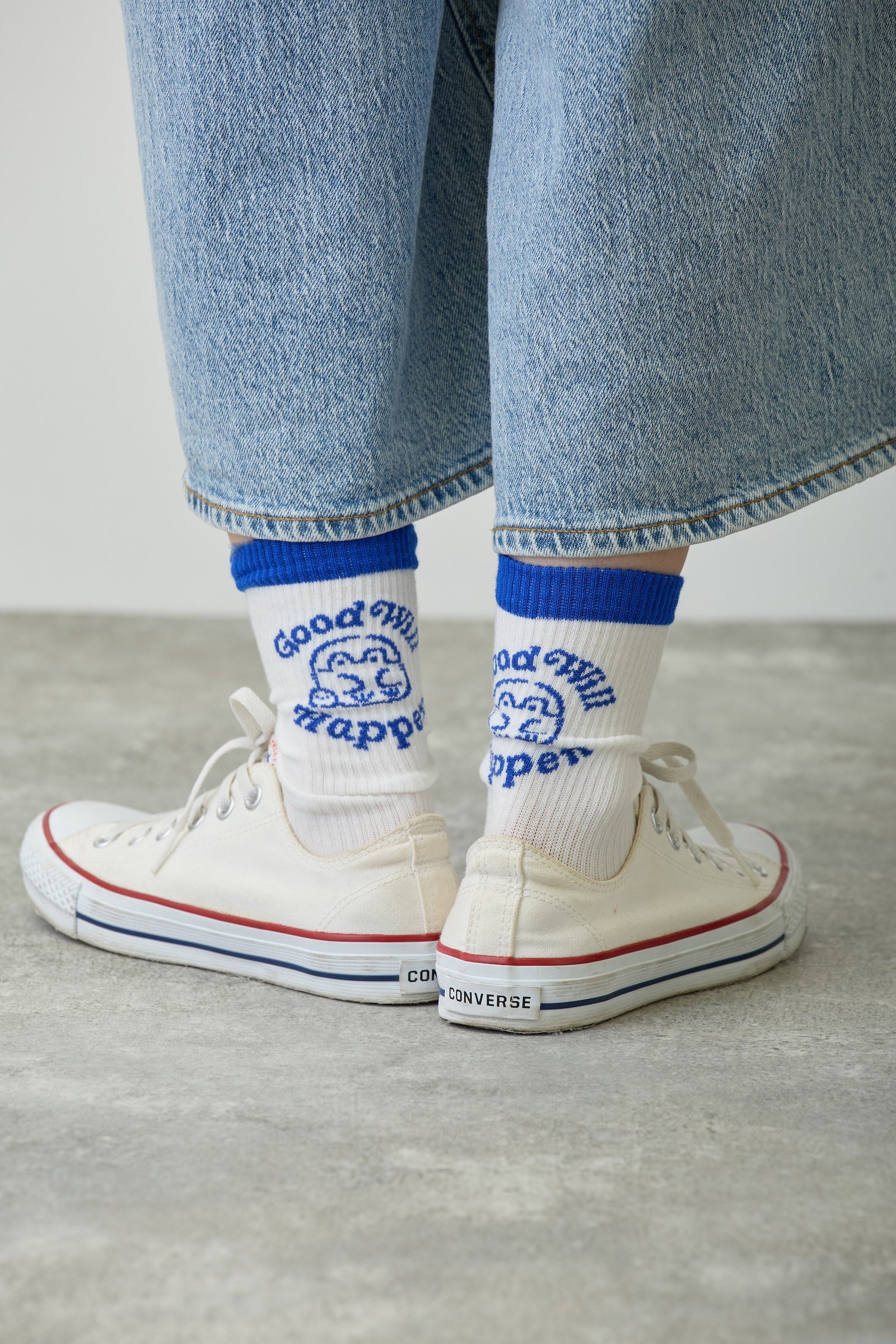 【2BUY10%OFF対象商品】コウペンちゃん ソックス Good Will Happen ホワイト 22-24cm