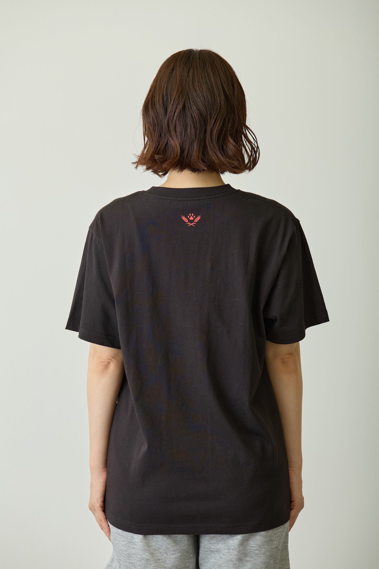 mofusand Tシャツ ネコビィル ブラック
