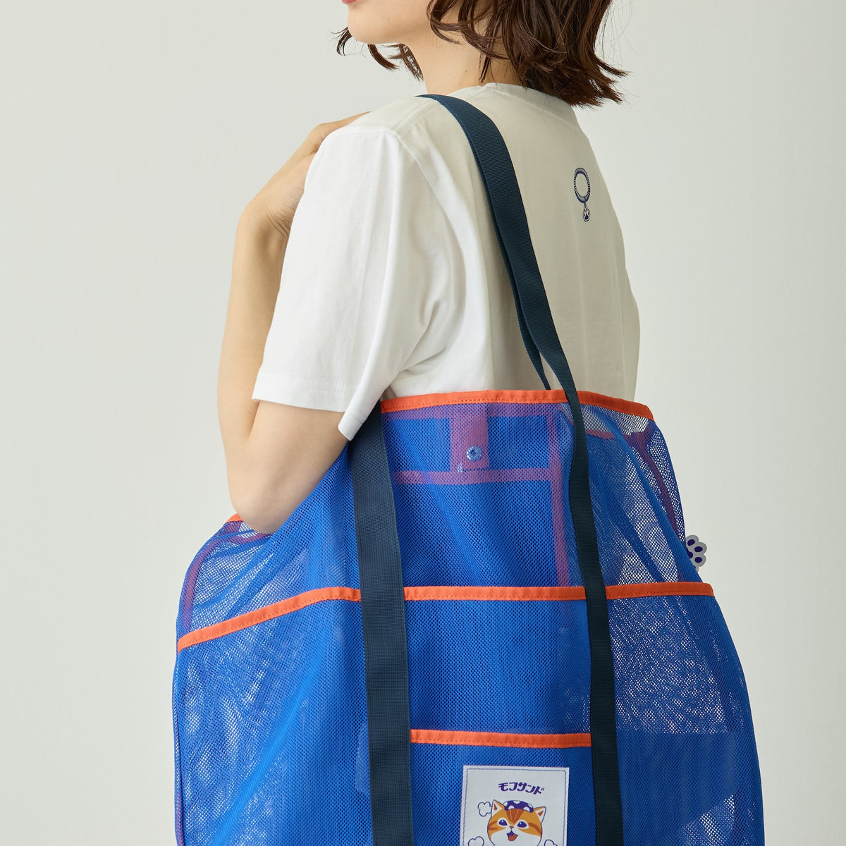 mofusand メッシュバッグ サウニャン ブルー ONE