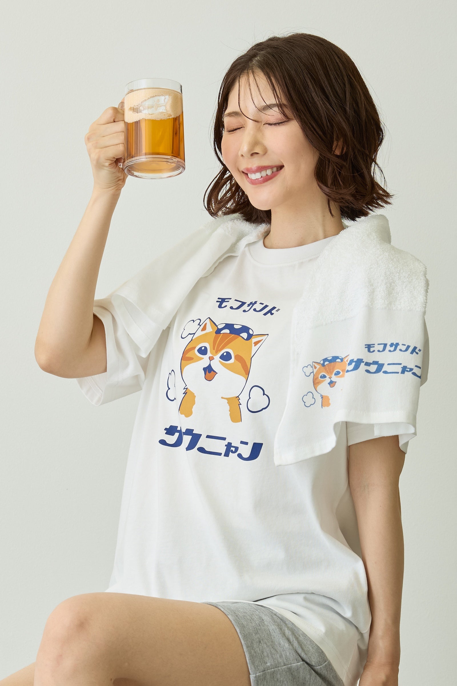 mofusand Tシャツ サウニャン ホワイト