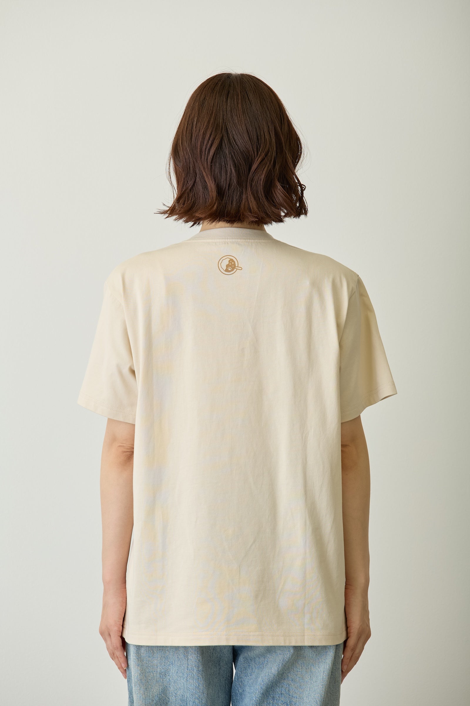 mofusand Tシャツ ネコカレー ナチュラル