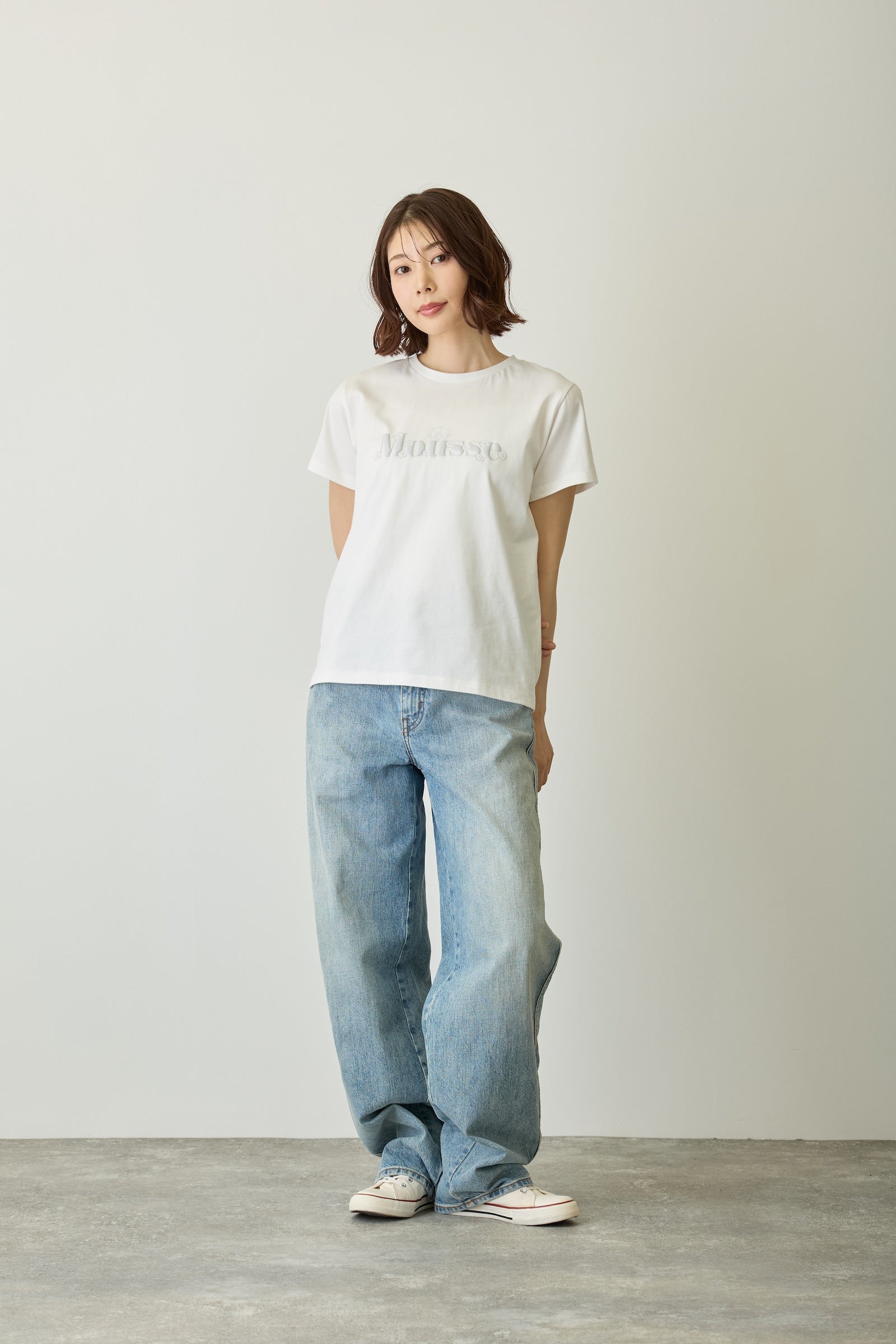 Lil ala mode  Tシャツ Bloom ムース ホワイト