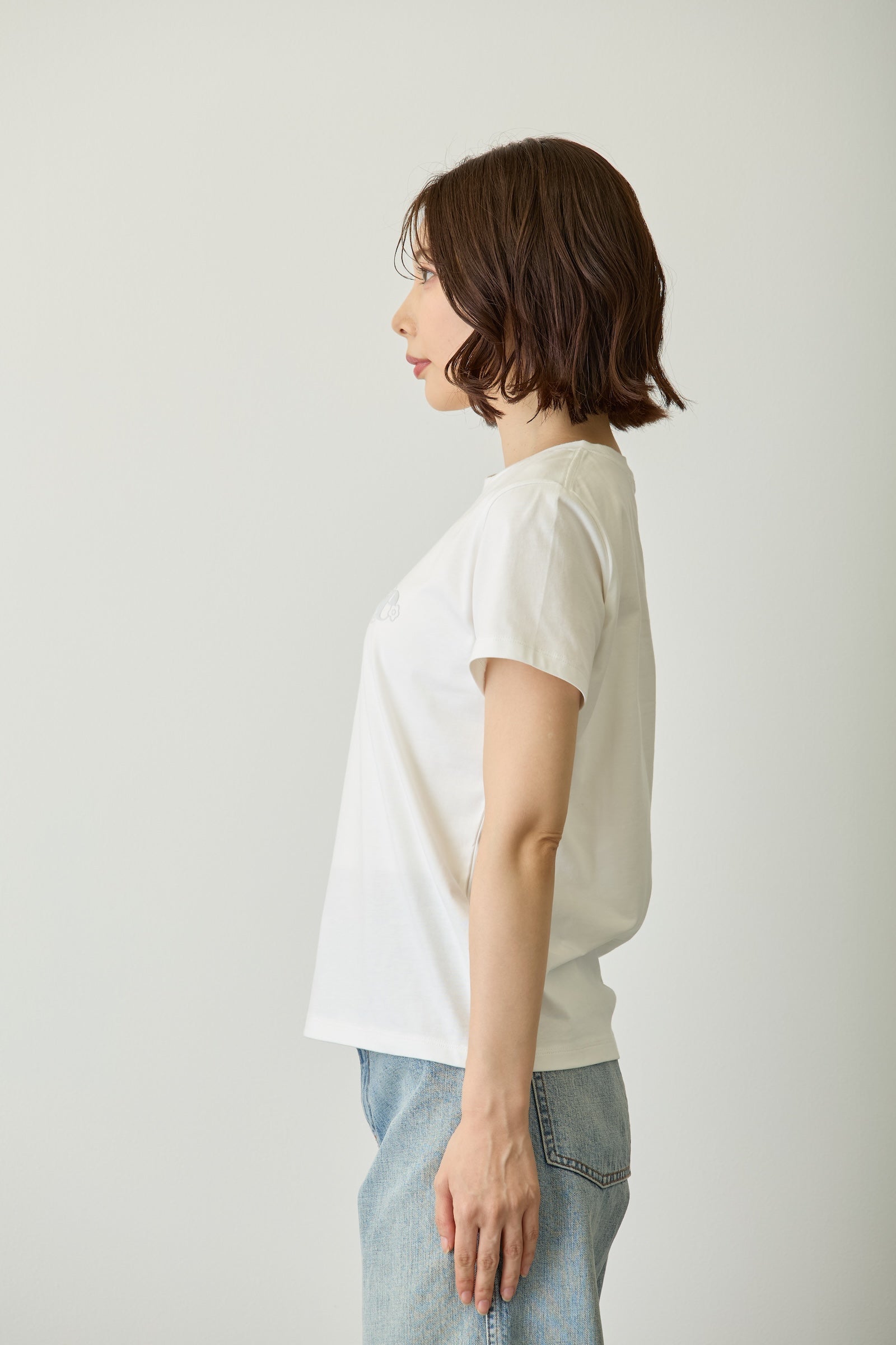 Lil ala mode  Tシャツ Bloom ムース ホワイト